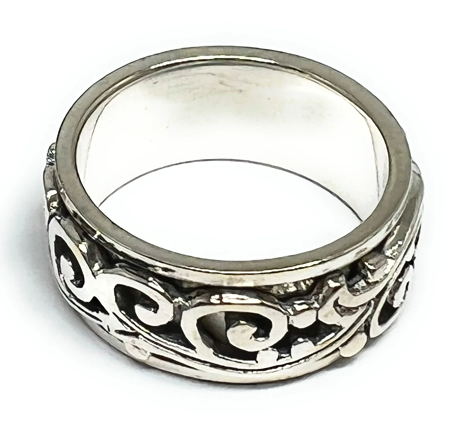 .925 Silver Celtic Band Spinner Ring (FCS 29)