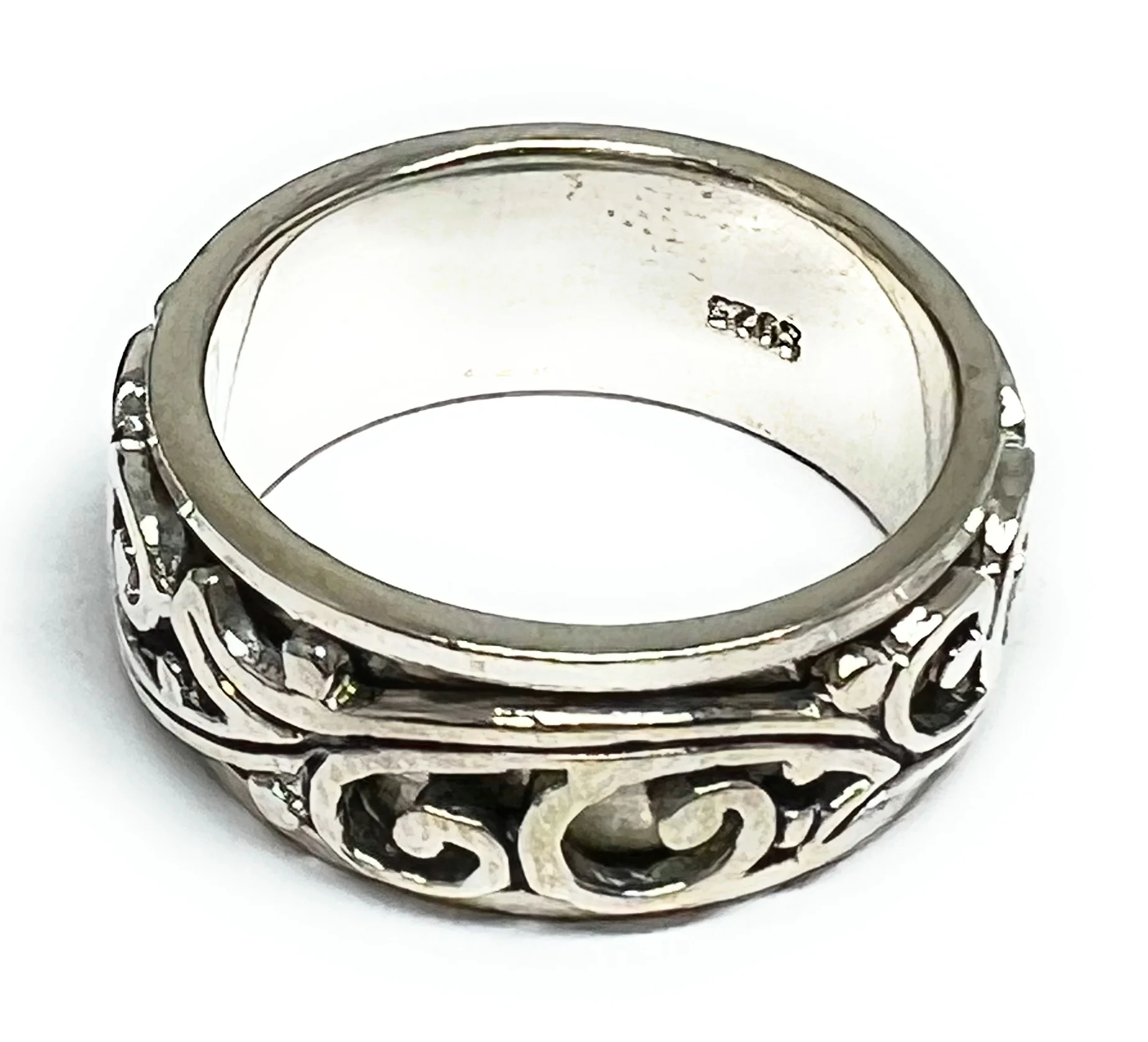 .925 Silver Celtic Band Spinner Ring (FCS 29) - Image 2