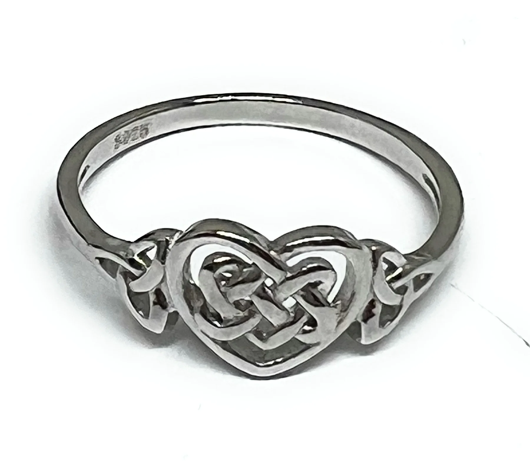 .925 Silver Celtic Heart Ring (FCS 03)