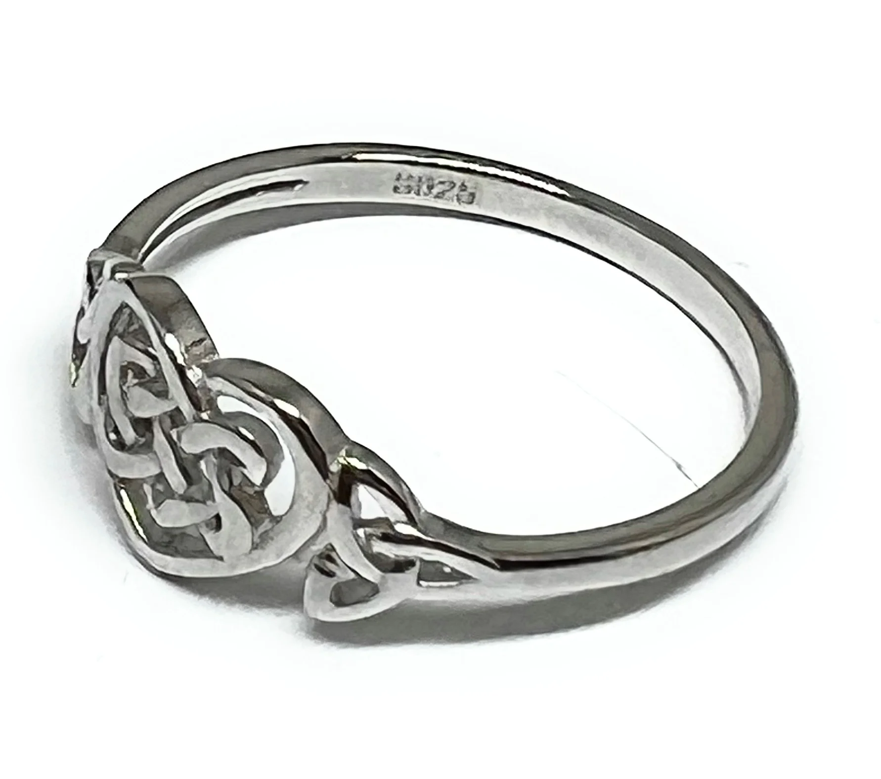 .925 Silver Celtic Heart Ring (FCS 03) - Image 2