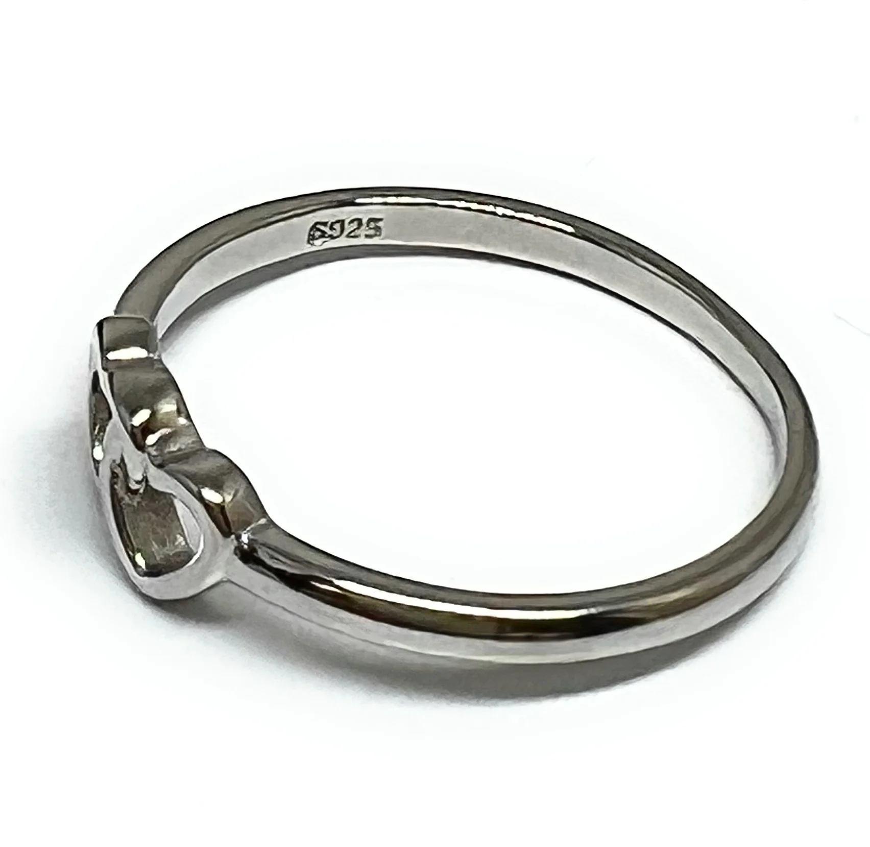 .925 Silver Double Heart Ring (FCS 25) - Image 2