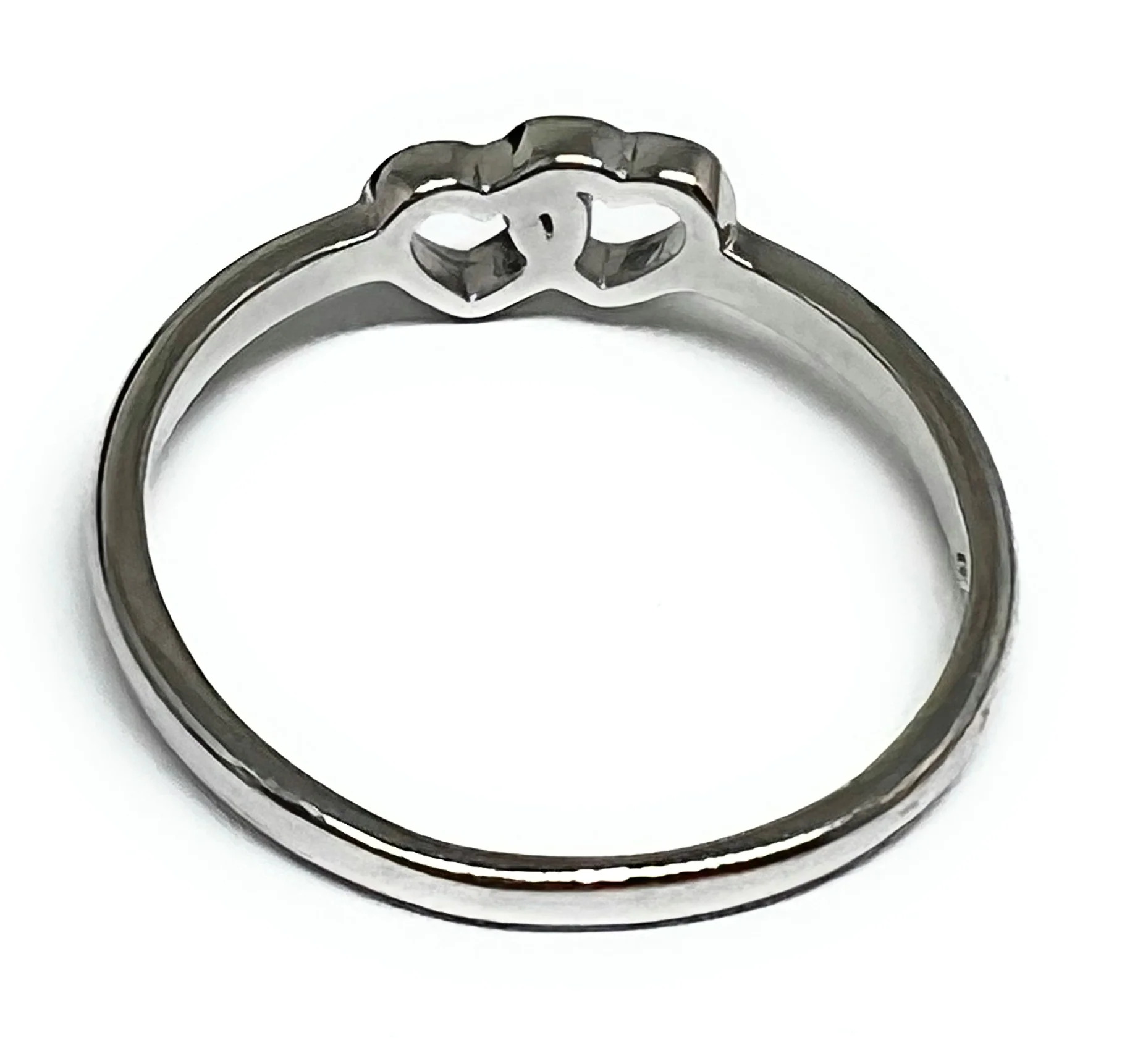.925 Silver Double Heart Ring (FCS 25) - Image 3