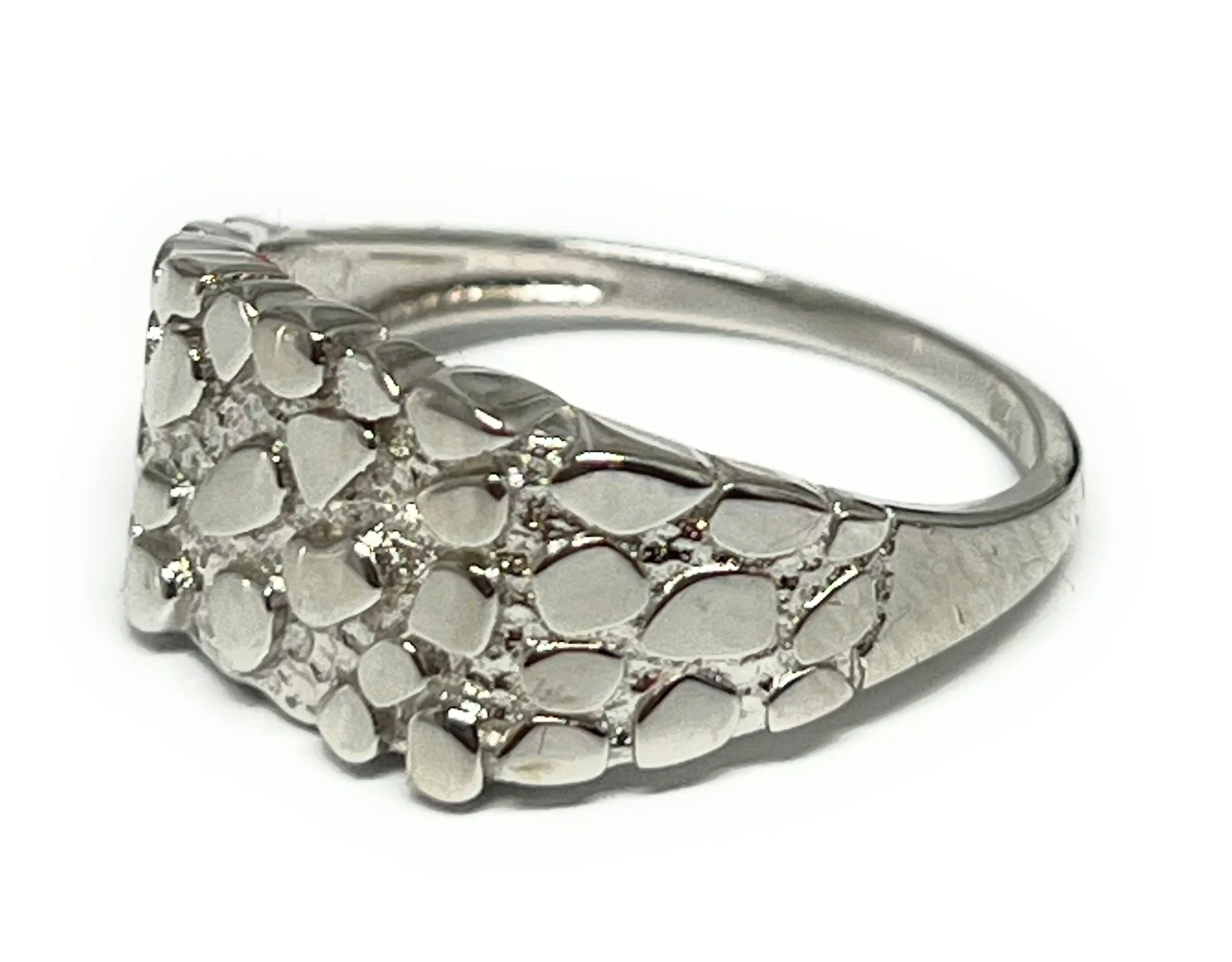 .925 Silver CLASSIC SQUARE NUGGET RING - Image 2