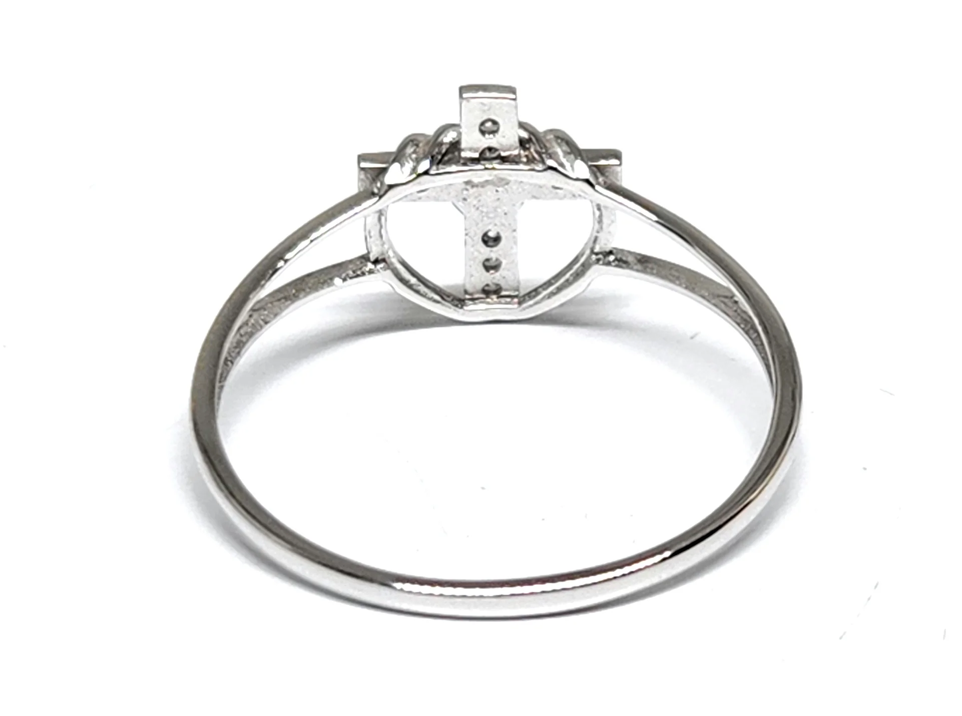 .925 Silver Cross CZ Ring - Image 4