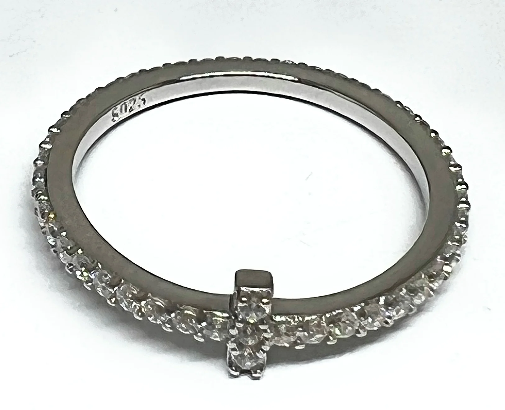 .925 Silver Cross CZ Ring (FCS 36)
