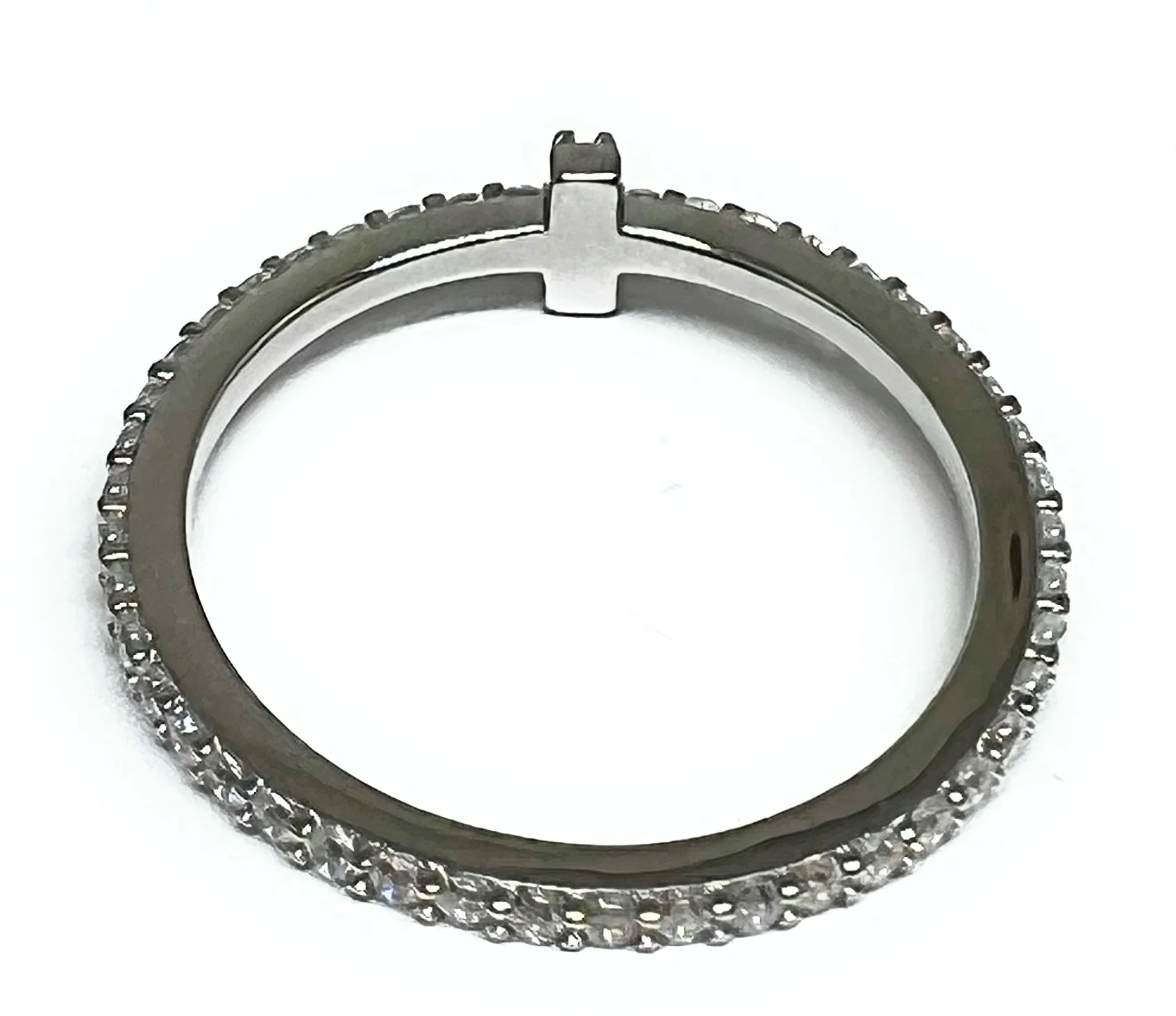 .925 Silver Cross CZ Ring (FCS 36) - Image 3