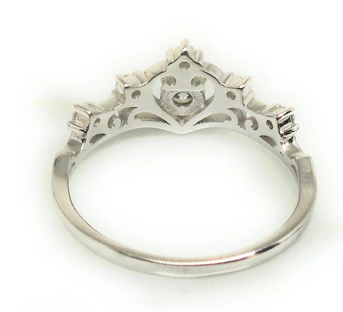 .925 Silver Crown CZ Ring - Image 3