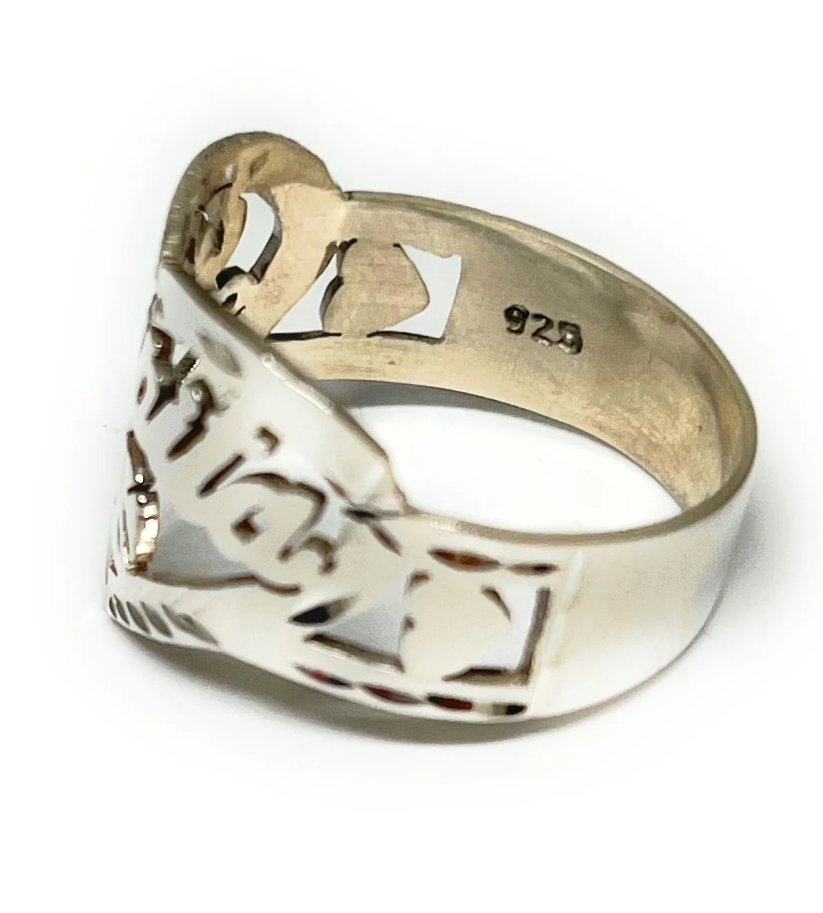 .925 Silver CUSTOMIZED Heart Name Ring - Image 2