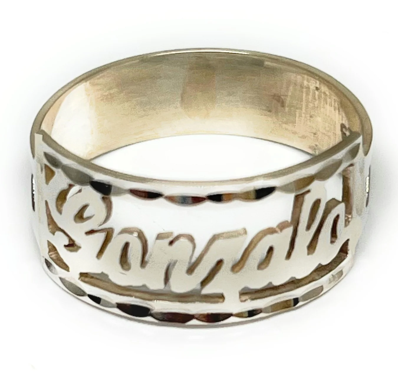 .925 Silver CUSTOMIZED Name Ring - Image 2
