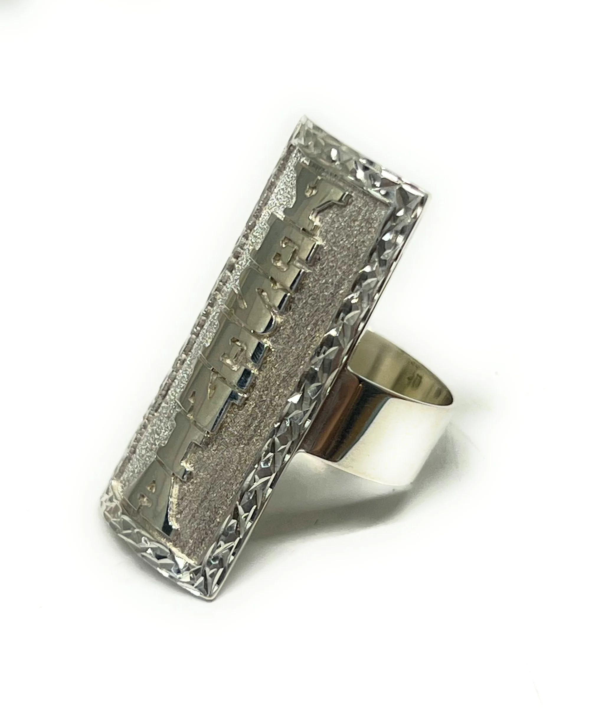 .925 Silver CUSTOMIZED Vertical Name Ring - Image 3