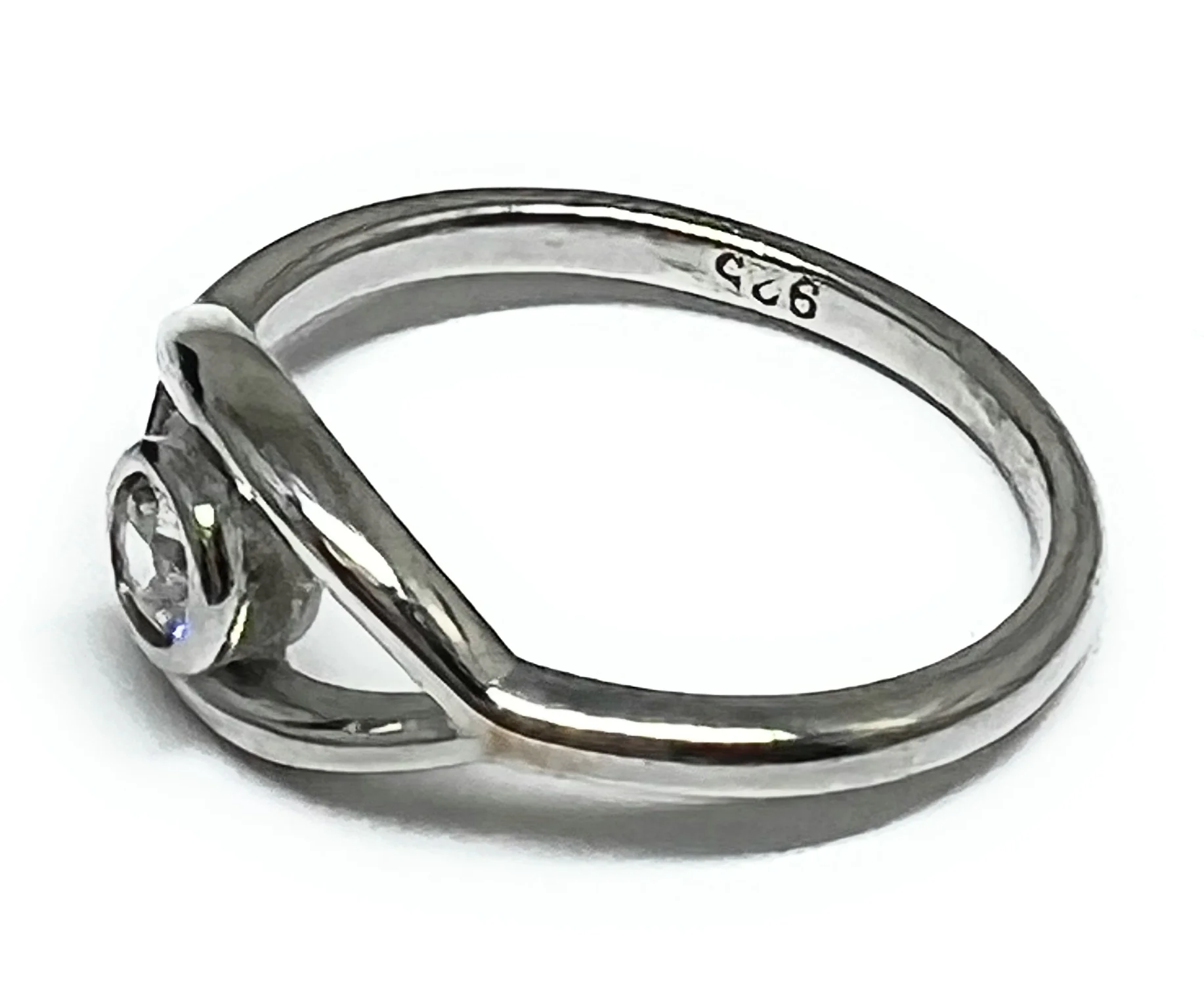 .925 Silver CZ Evil Eye Ring (FCS 10) - Image 2