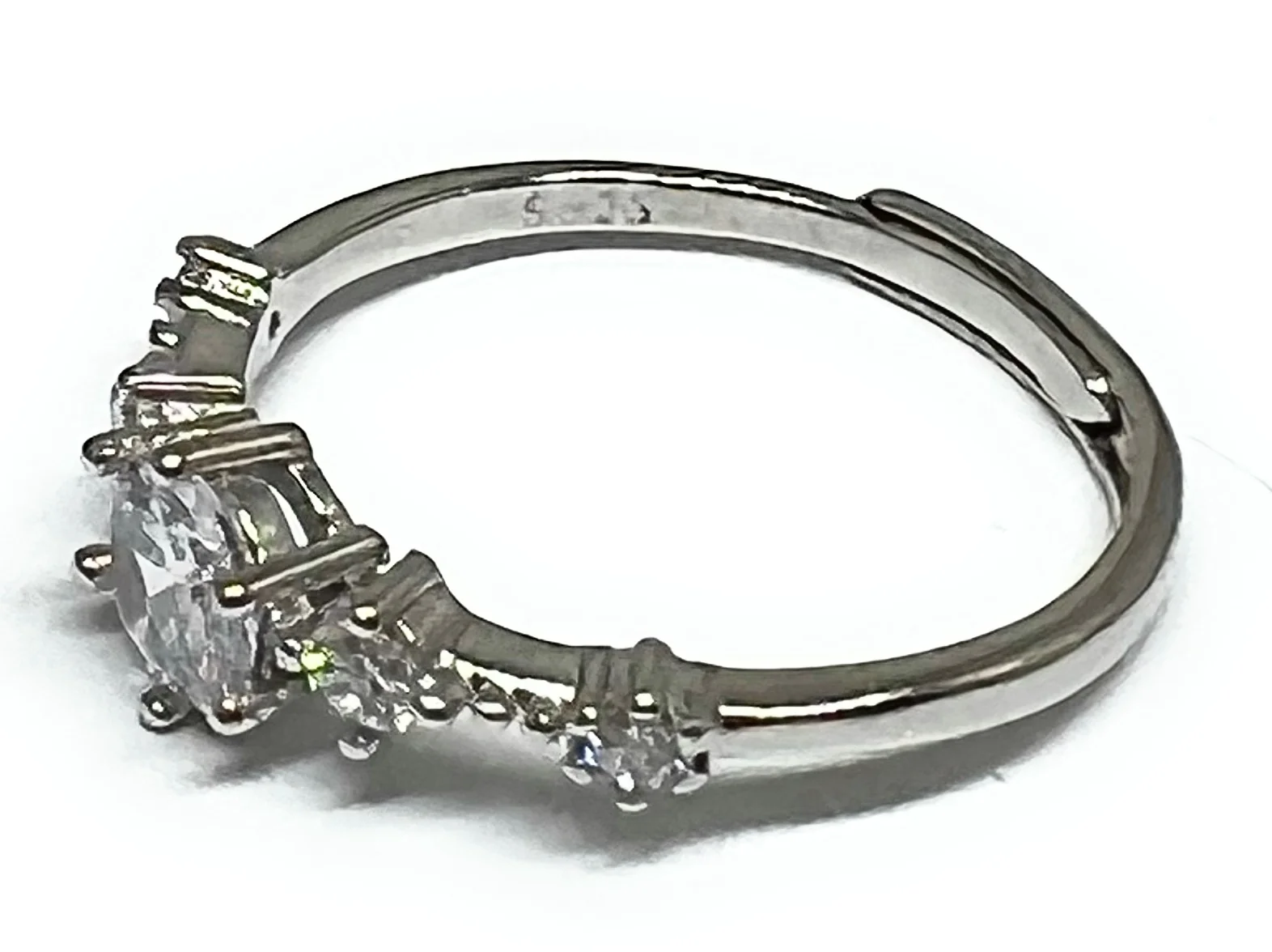 .925 Silver CZ Adjustable Ring (FCS 26) - Image 2