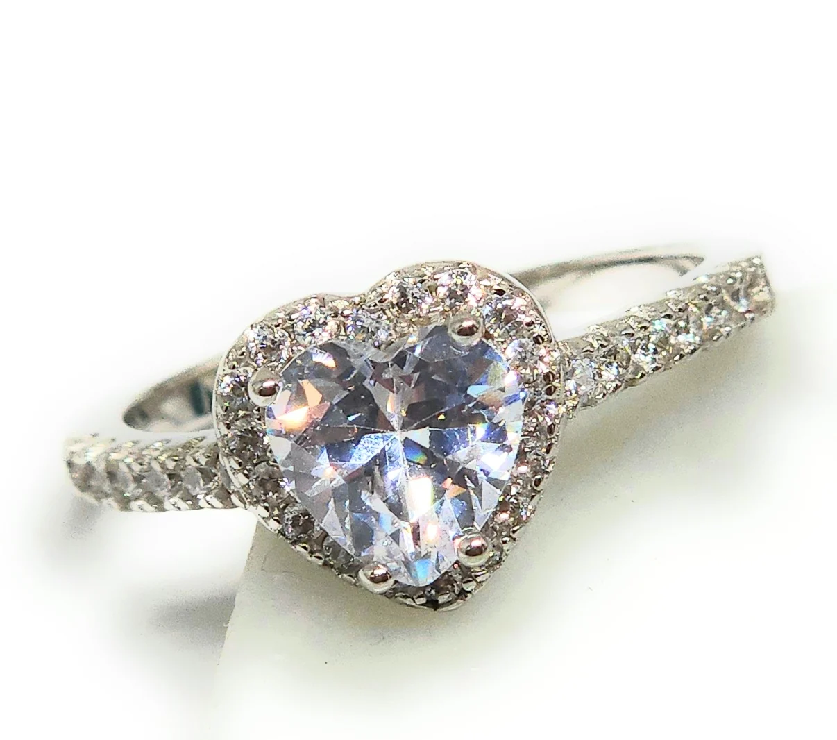 .925 Silver Heart CZ Ring - Image 2