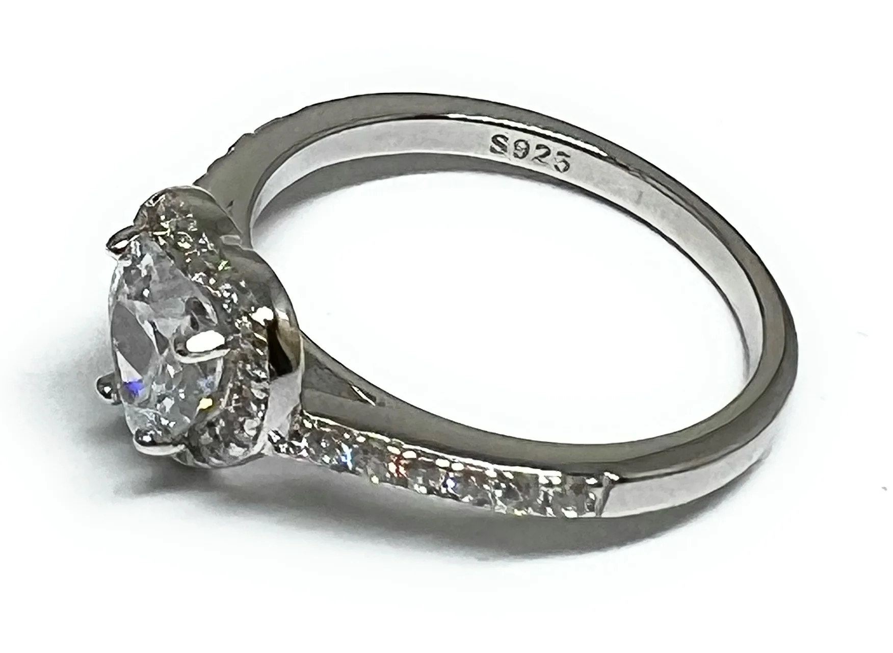 .925 Silver Heart CZ Ring (FCS 34) - Image 3