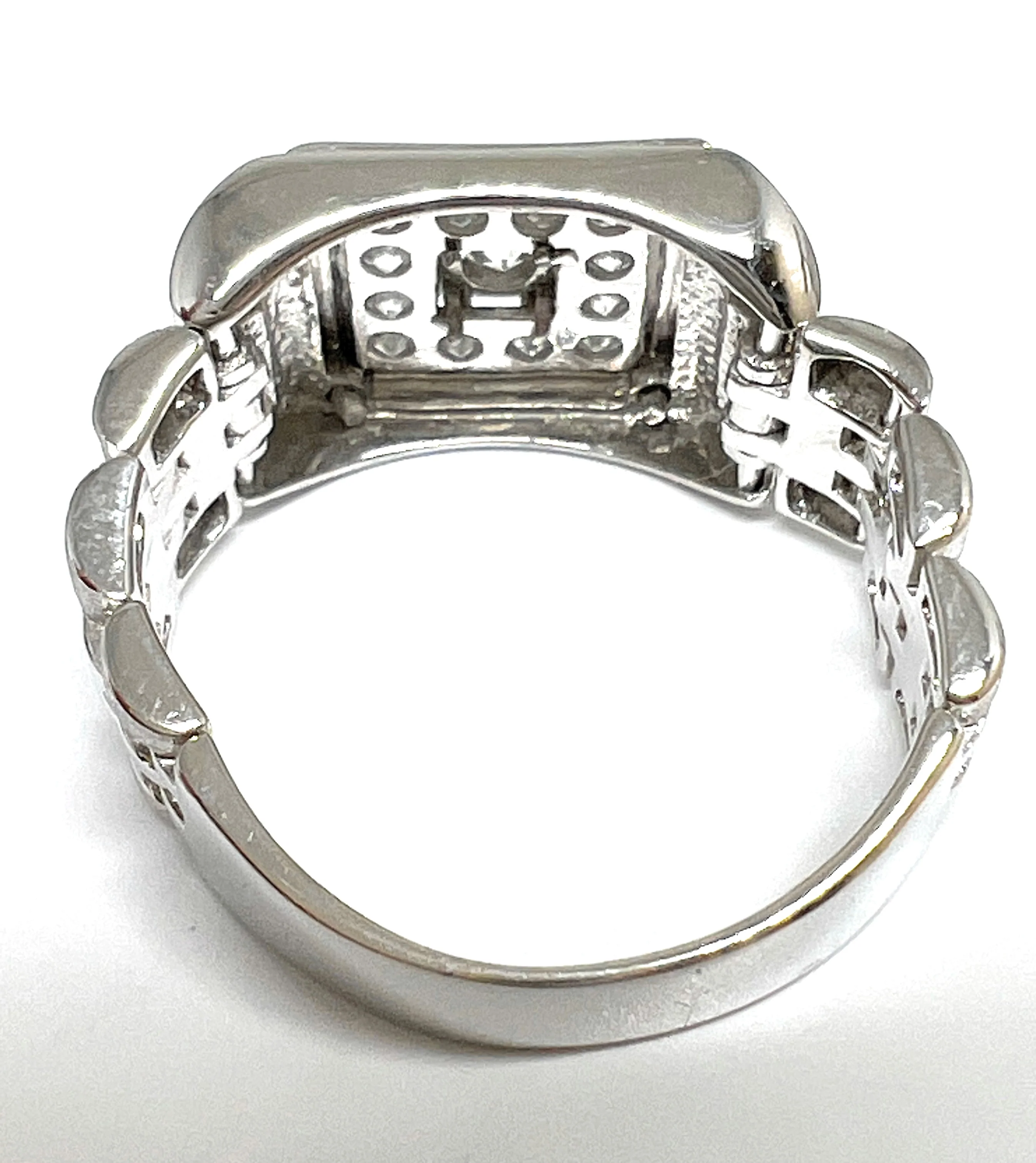 .925 Silver Men's Square CZ Ring - Image 3
