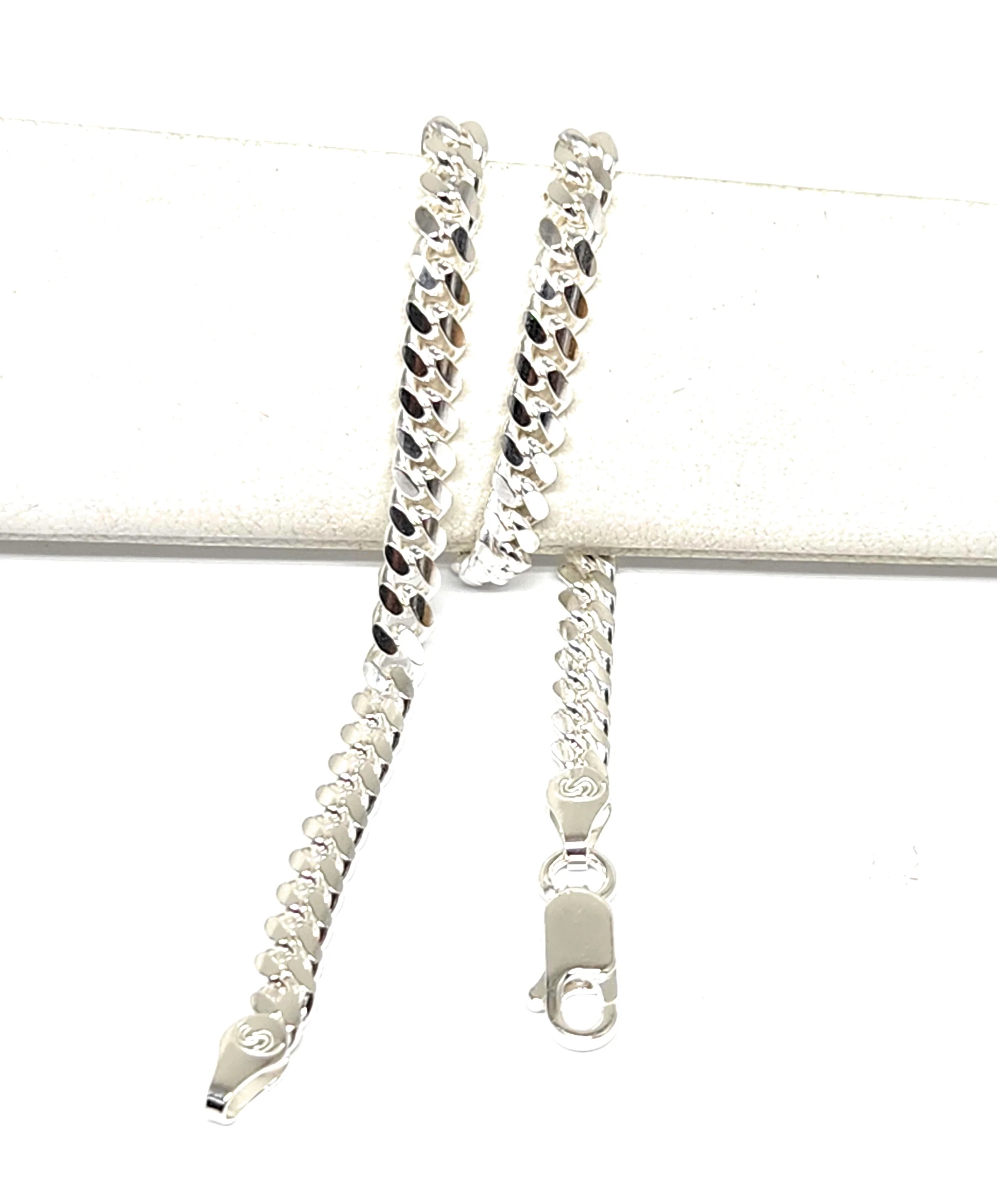 .925 Silver MIAMI CUBAN LINK 7.5-8 inch 4.2mm Width Braccelet - Image 4