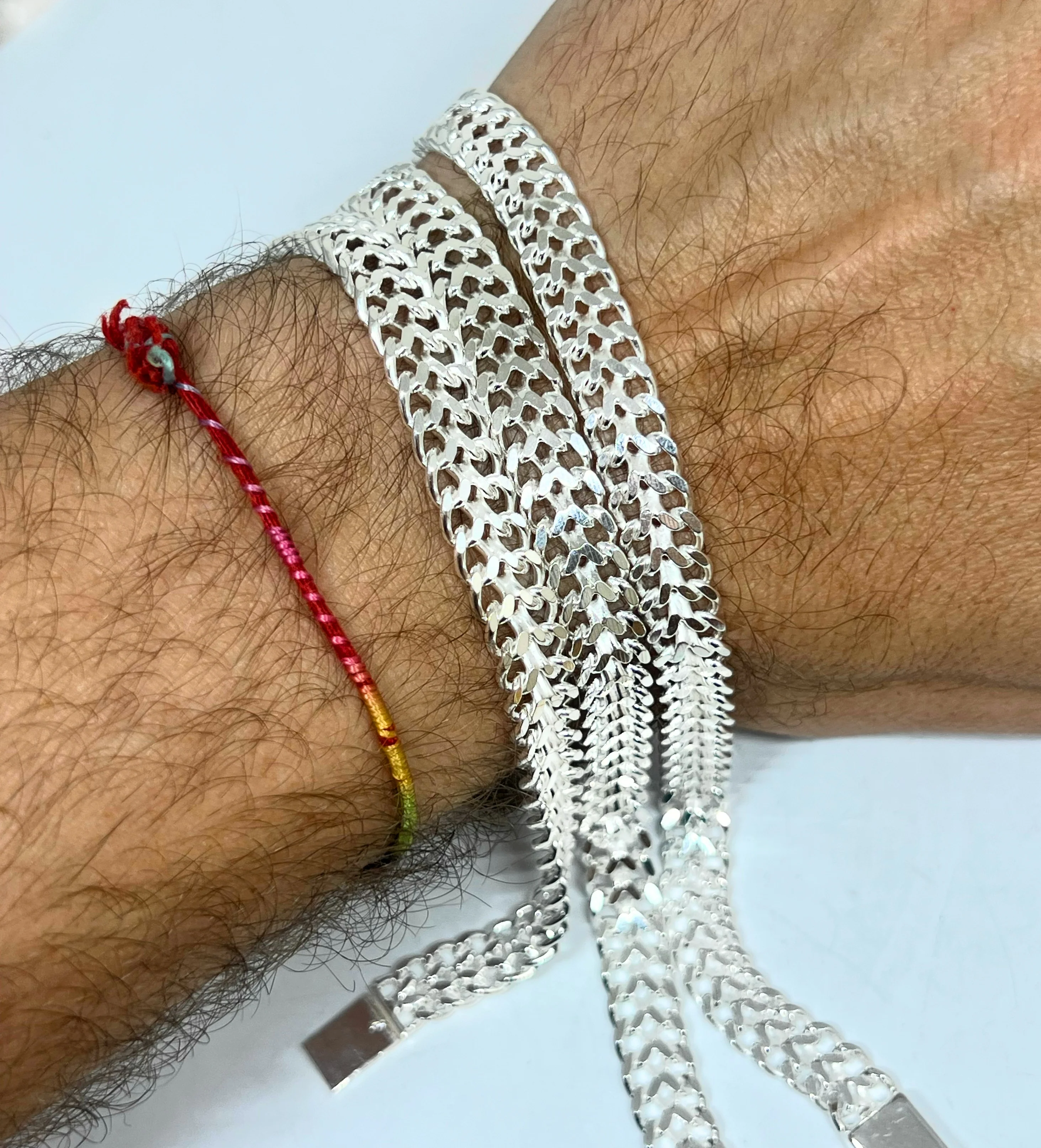 .925 Silver PETATILLO LINK 8-8.5 inch 8.2mm width Braccelet - Image 2