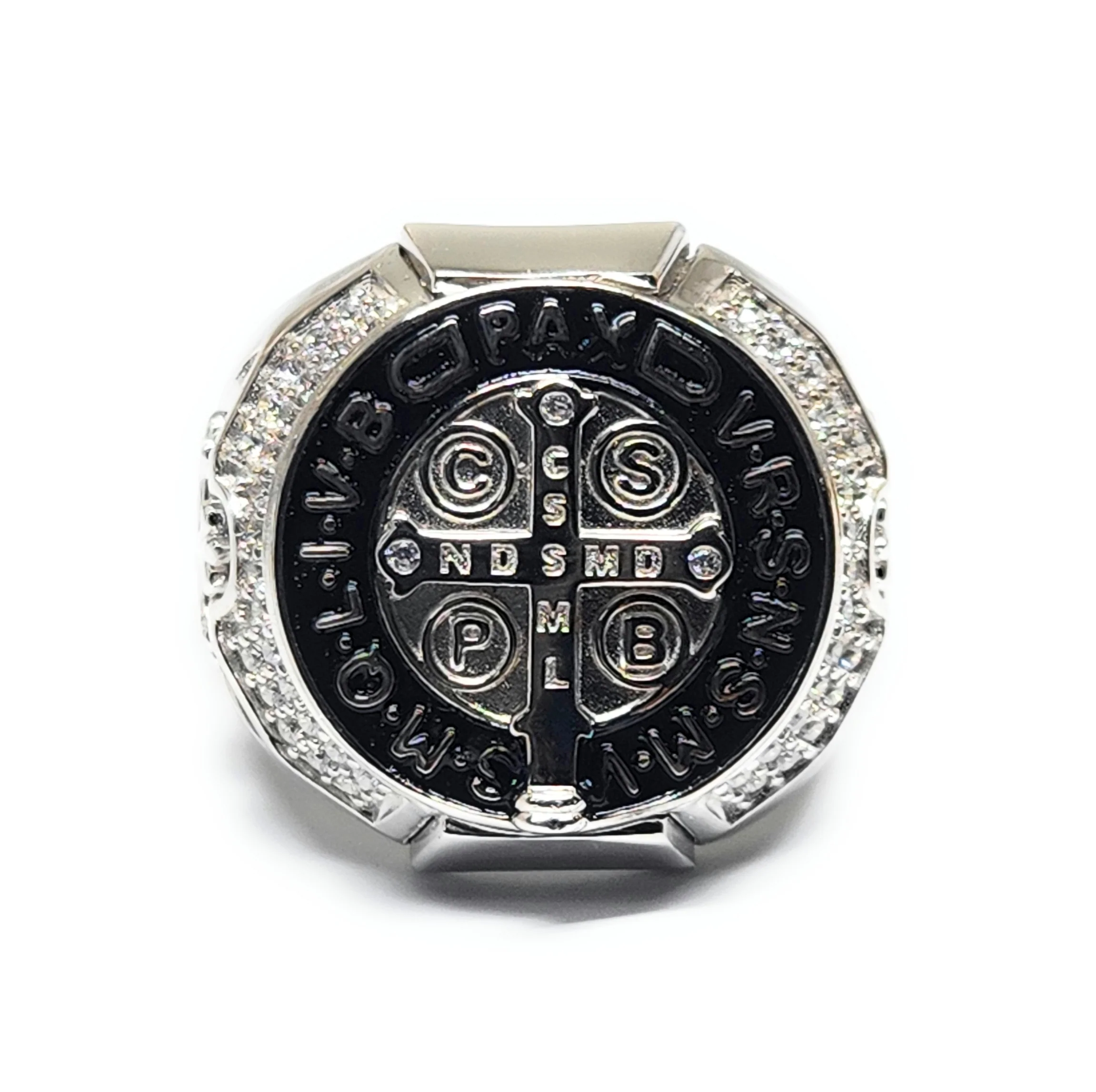 .925 Silver Saan Bennito Saaint Benedict CZ Ring - Image 2