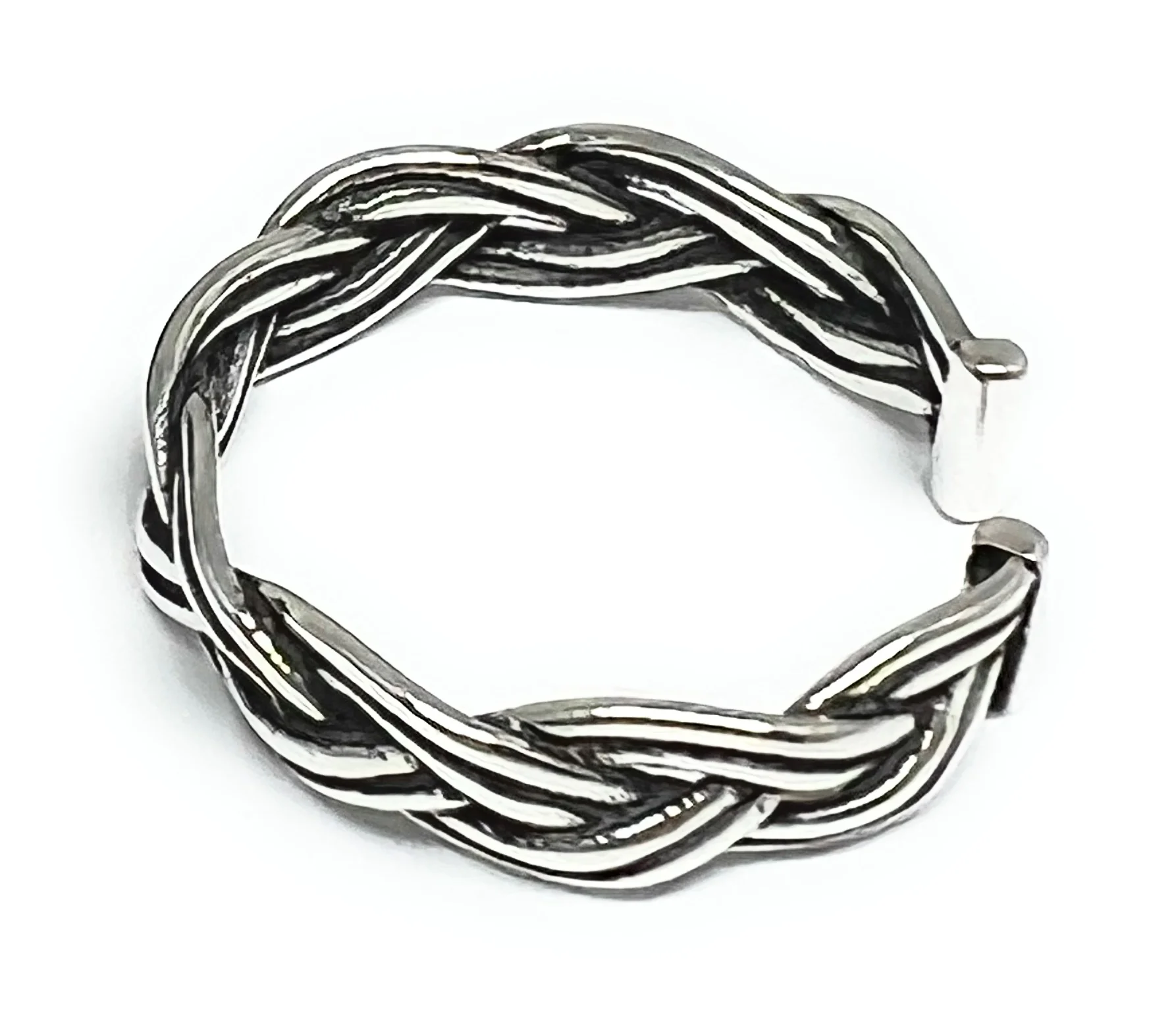 .925 Silver Twisted Band Adjustable Ring (FCS 21) - Image 2