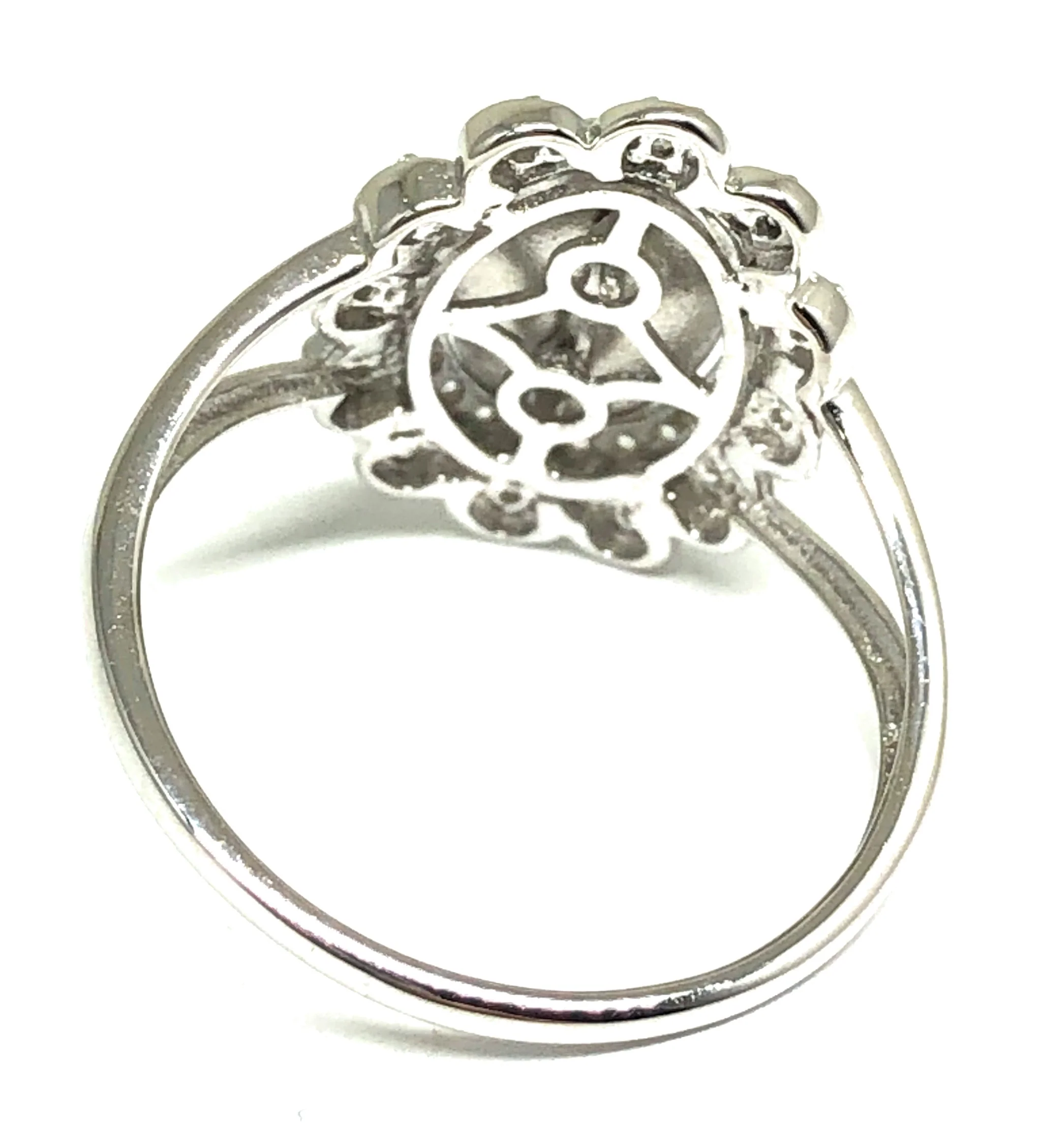 .925 Silver Viirgin Mary Virrgen Guadalupe Cubic Zirconia Ring - Image 3