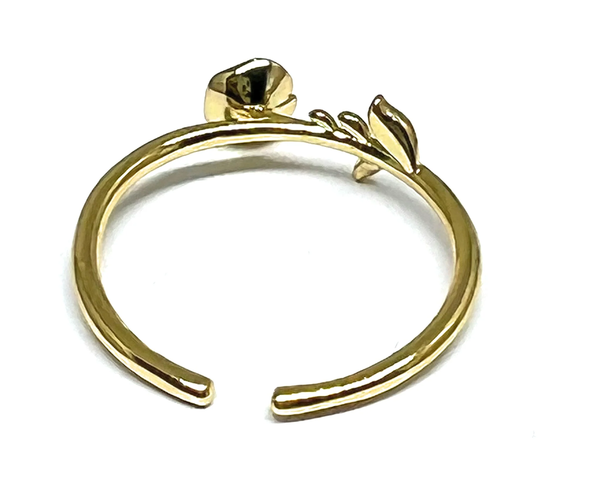 Gold Plated Adjustable Flower Ring Anillo (Sizes 6-12) - Image 3