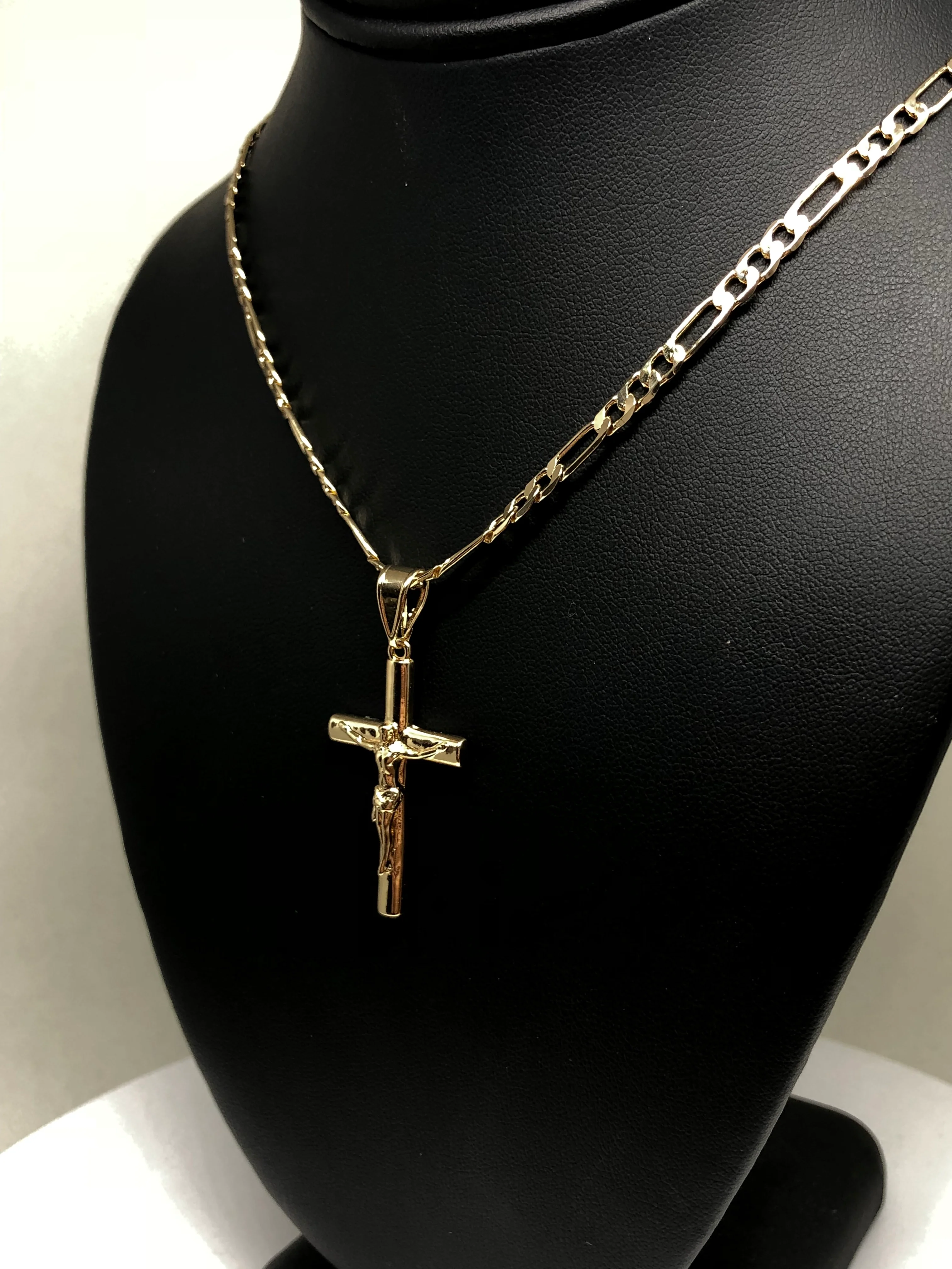 Gold Plated Cross Jesus Crucifix 24" Chain / Jesus Cruz Crucifijo Cadena Oro Lamindo 24” - Image 10