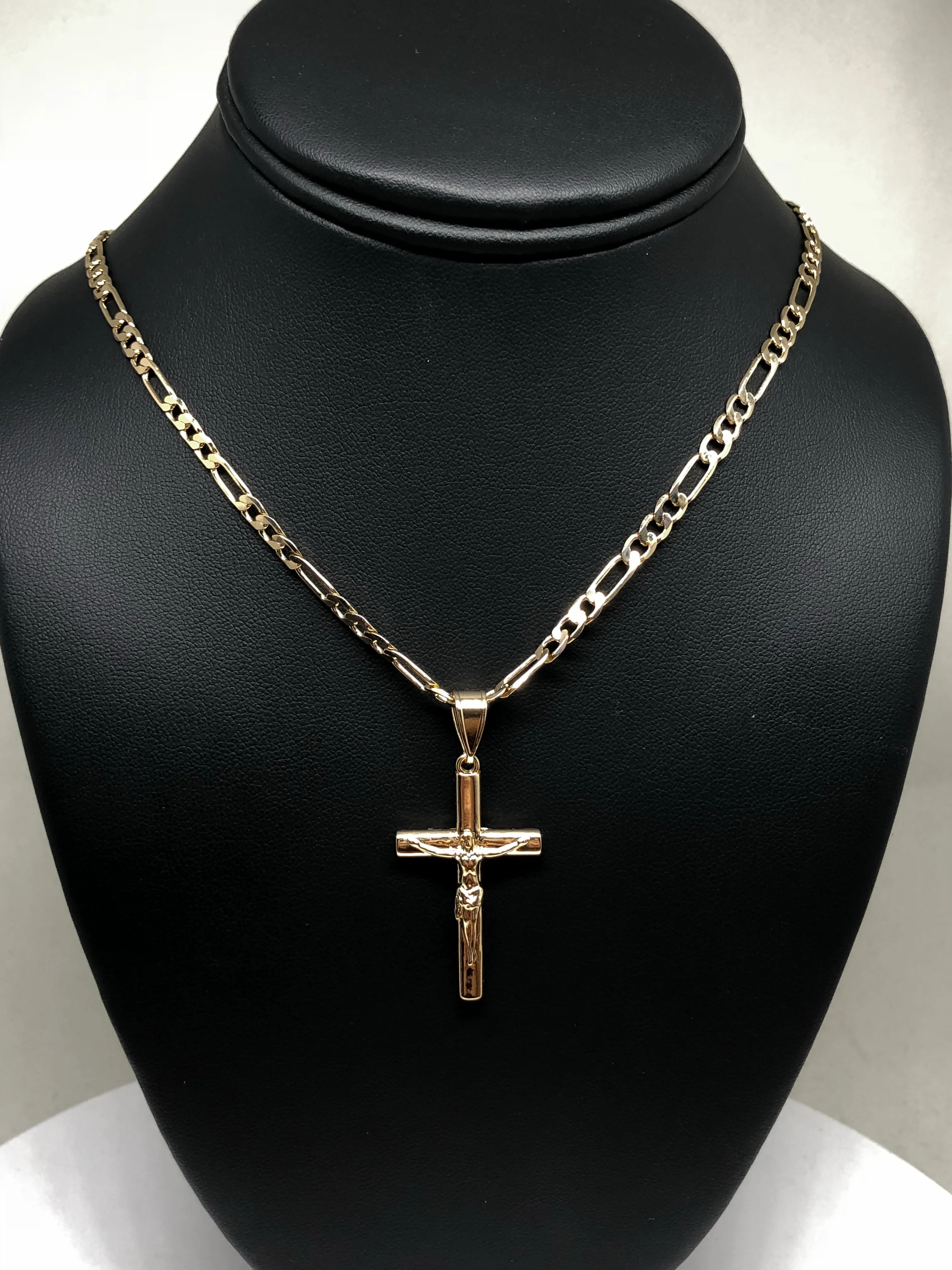 Gold Plated Cross Jesus Crucifix 24" Chain / Jesus Cruz Crucifijo Cadena Oro Lamindo 24” - Image 8