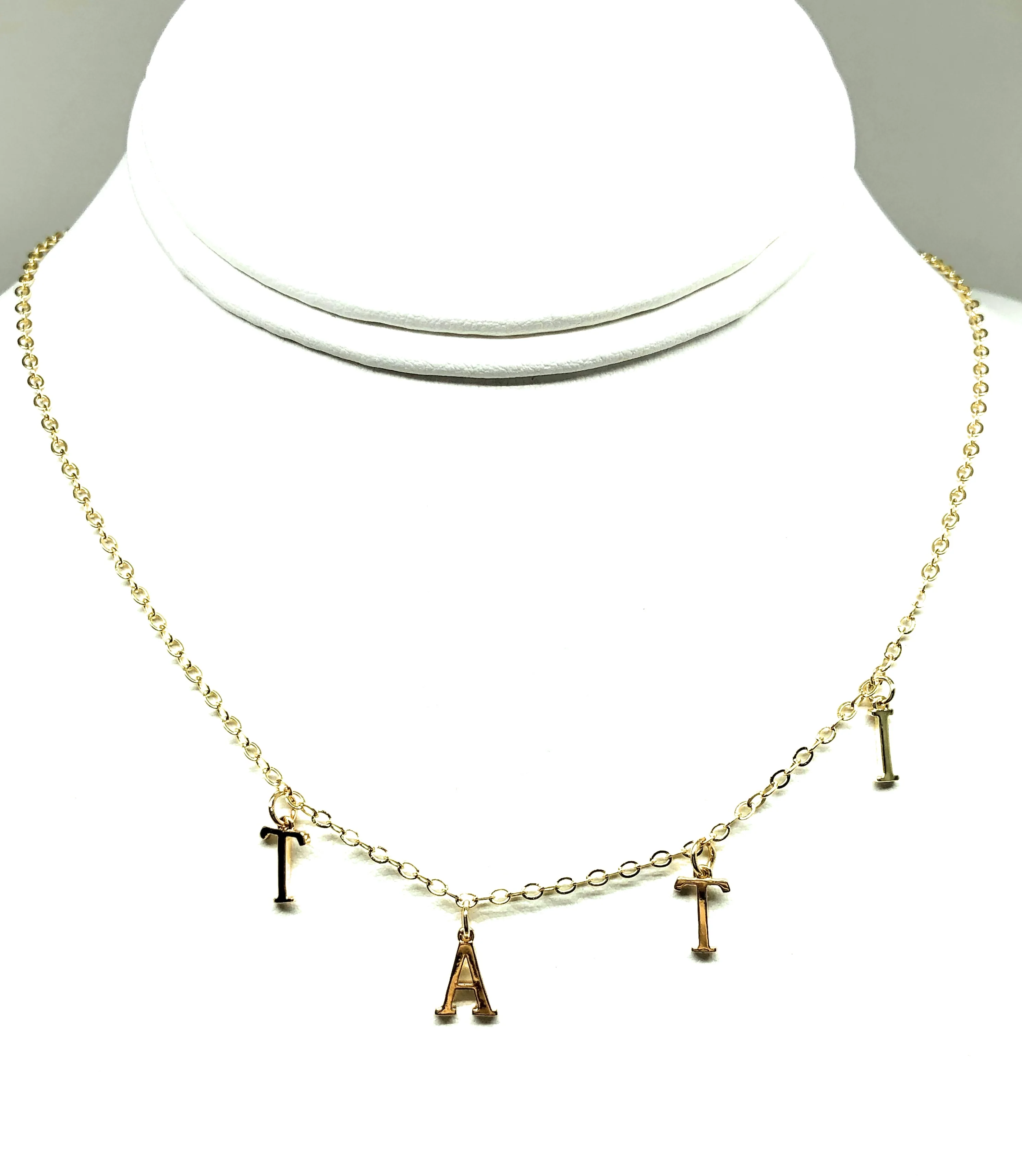 Gold Plated CUSTOMIZED Name Necklace With Chain - Image 4