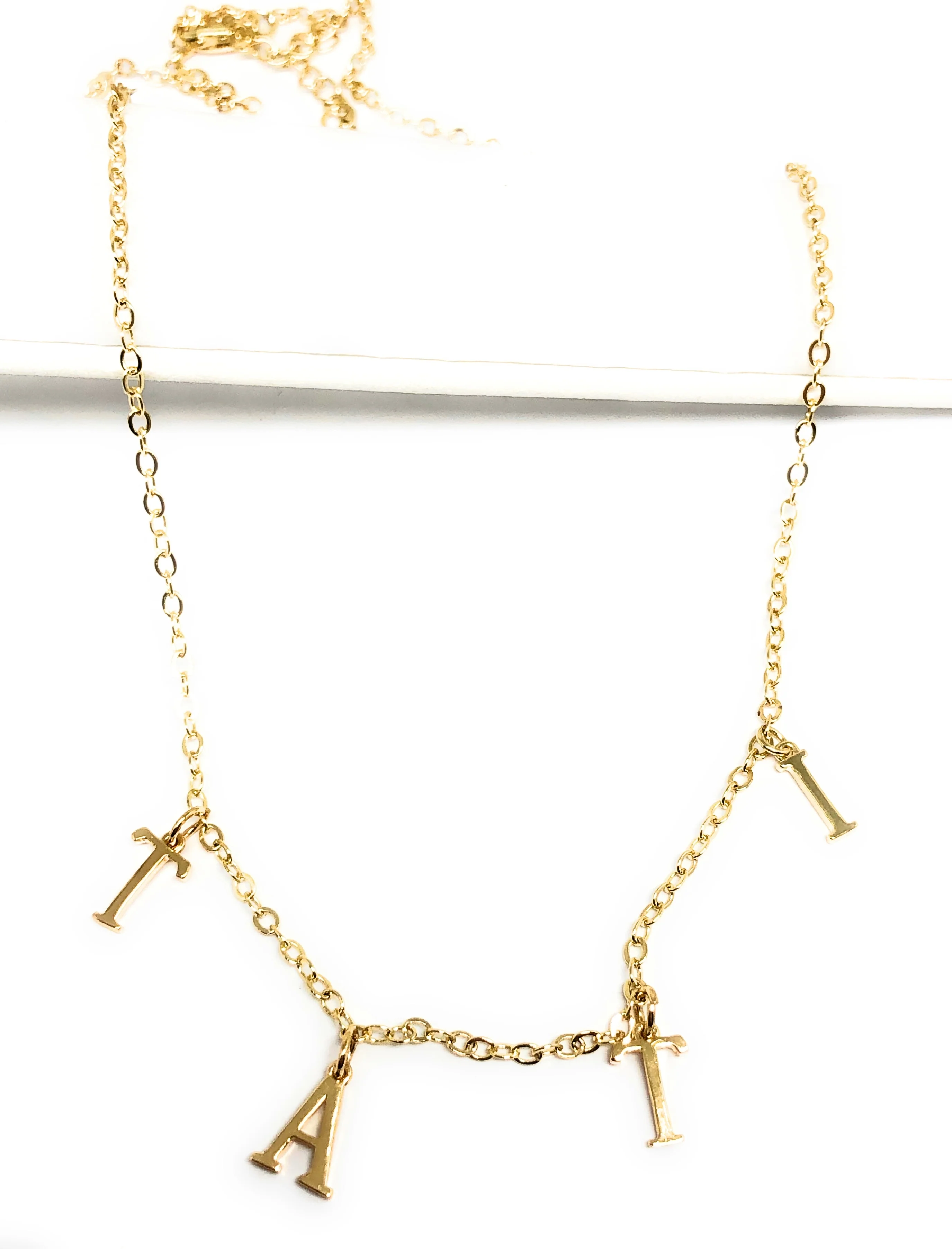 Gold Plated CUSTOMIZED Name Necklace With Chain - Image 5