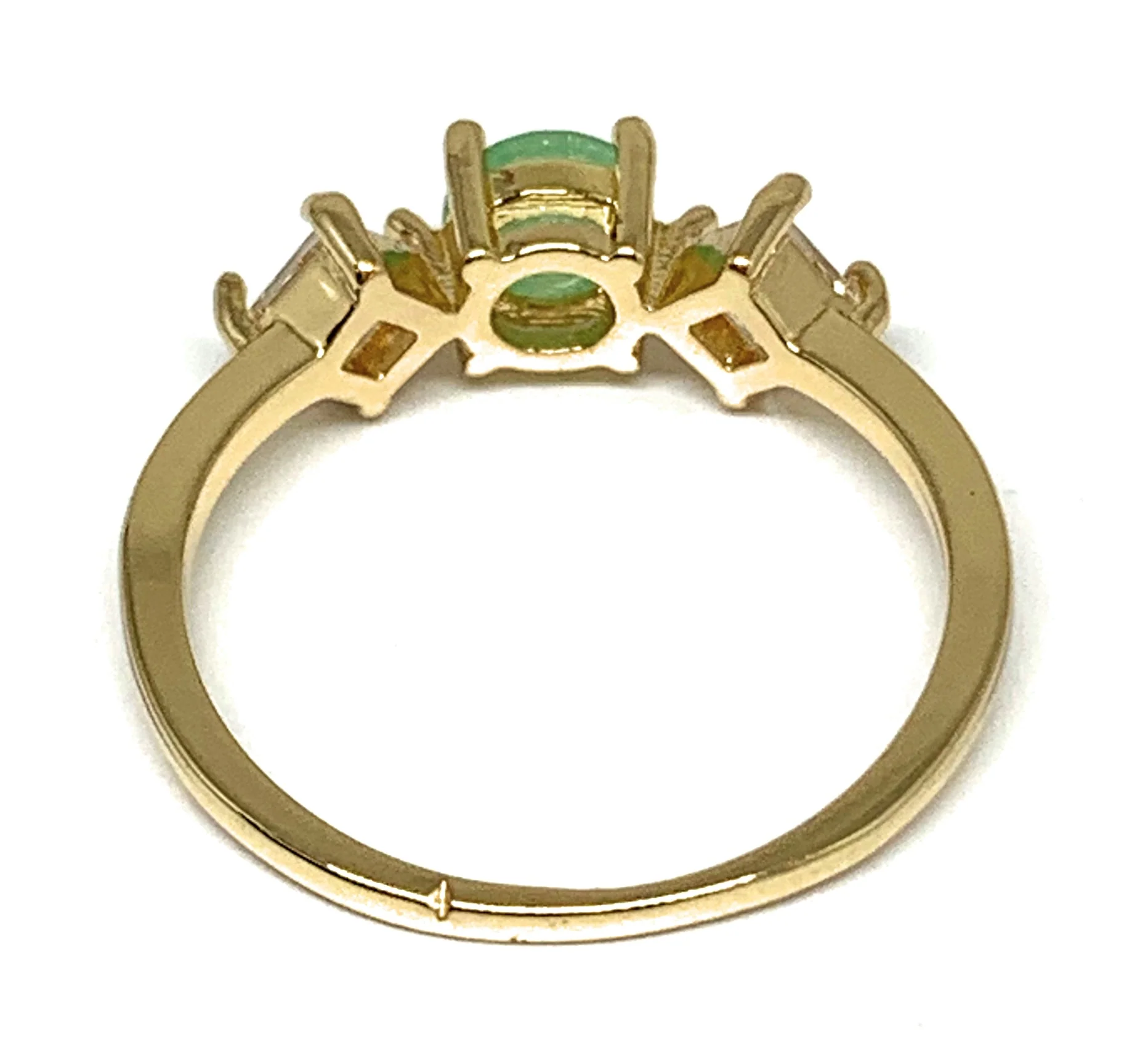 Gold Plated Dainty CZ Band Ring Anillo - Image 3