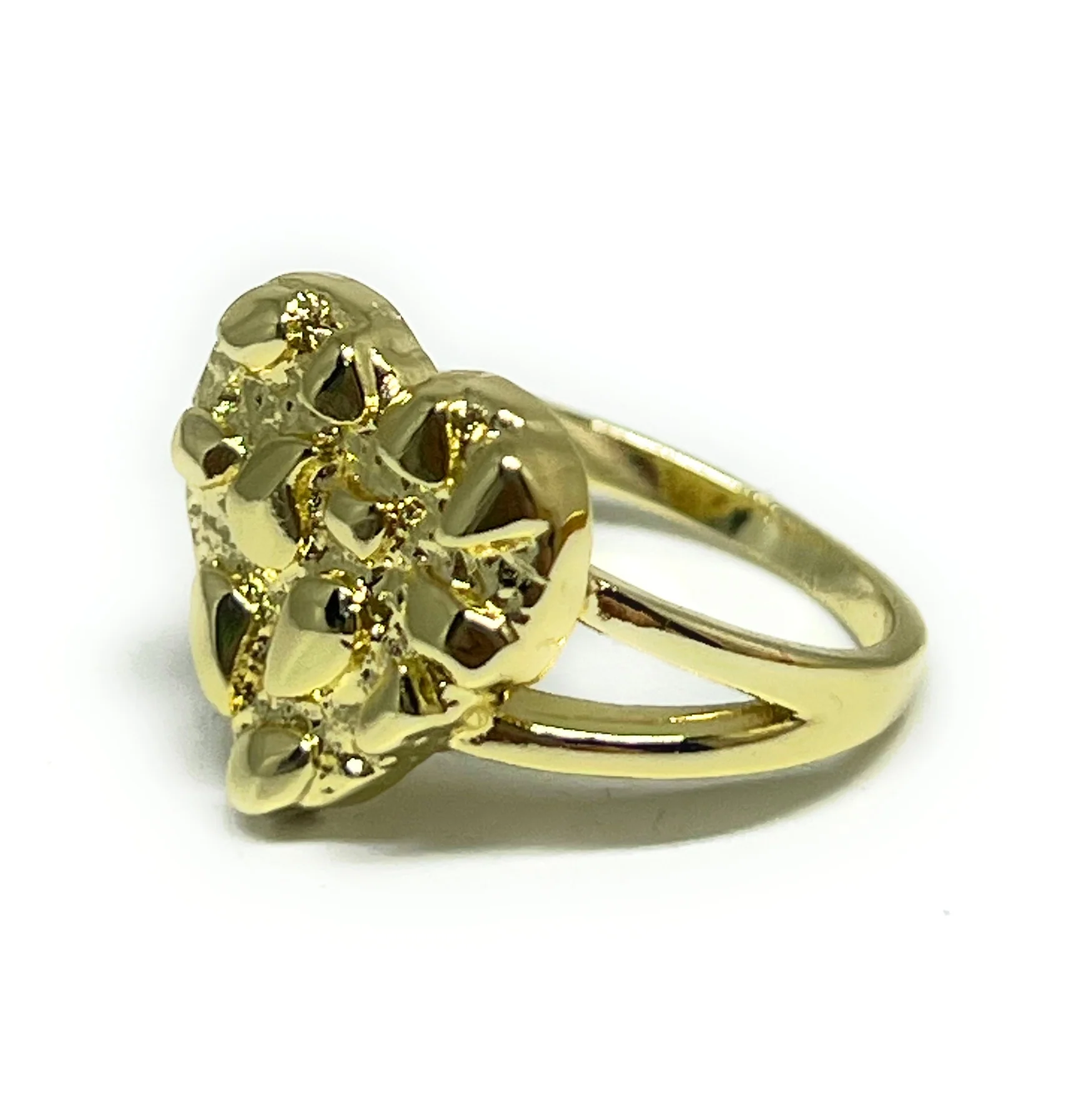 Gold Plated NUGGET HEART RING Anillo (SM,MED) - Image 5