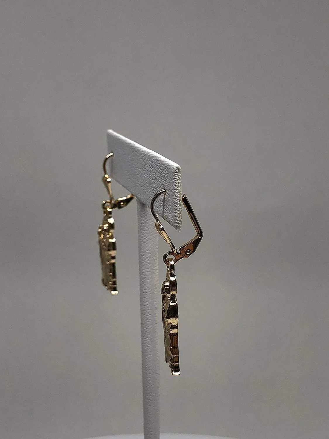 Gold Plated Saint Jude Earrings Aretes De San Judas Tadeo Oro Laminado - Image 5