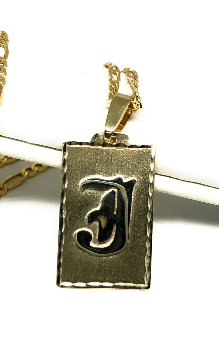 Gold Plated SILVER Custom Initial Pendant Necklace With Chain Options - Image 4
