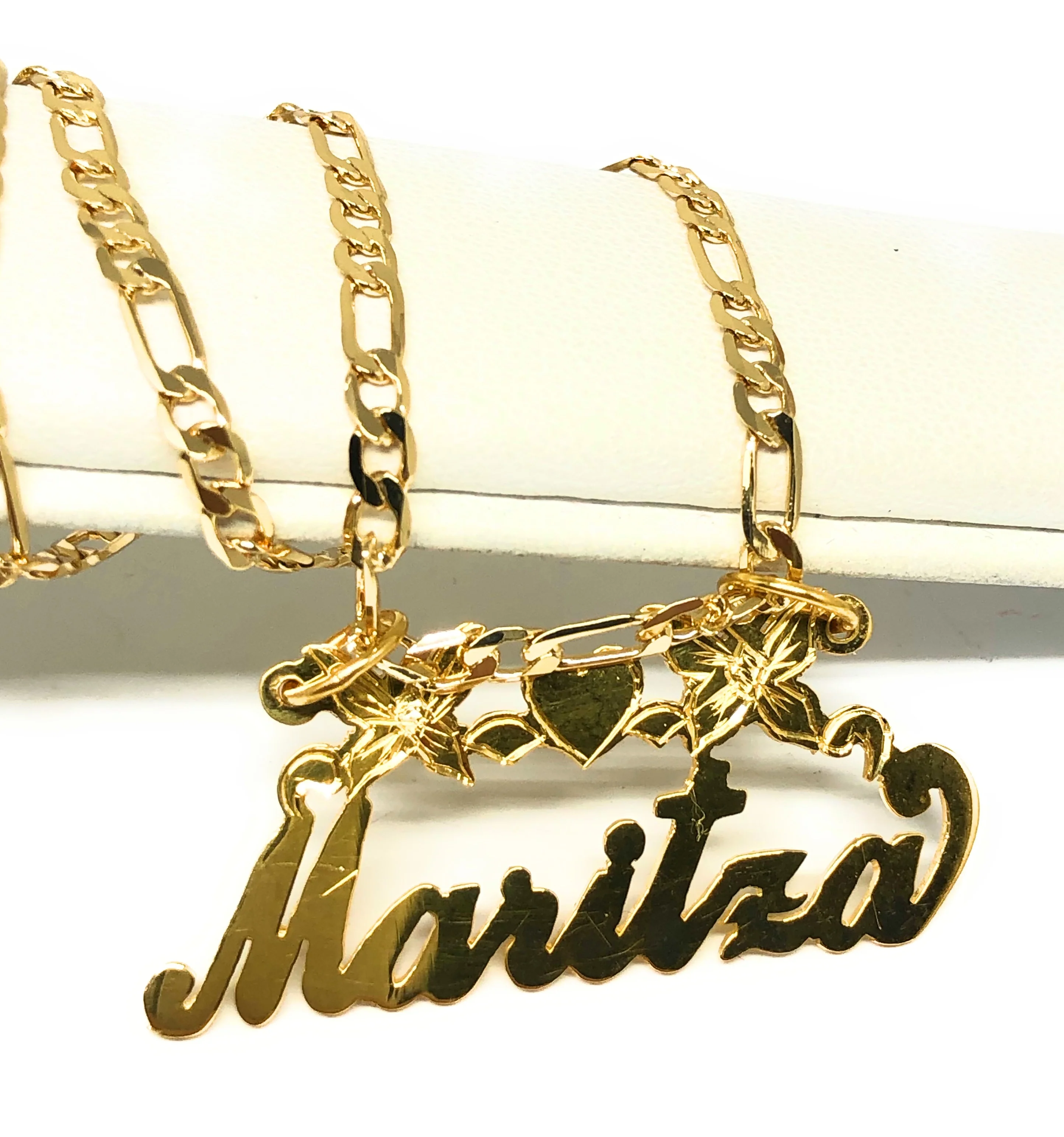 Gold Plated Silver CUSTOMIZED CURSIVE BUTTERLFY Nameplate Necklace With Chain - Image 3