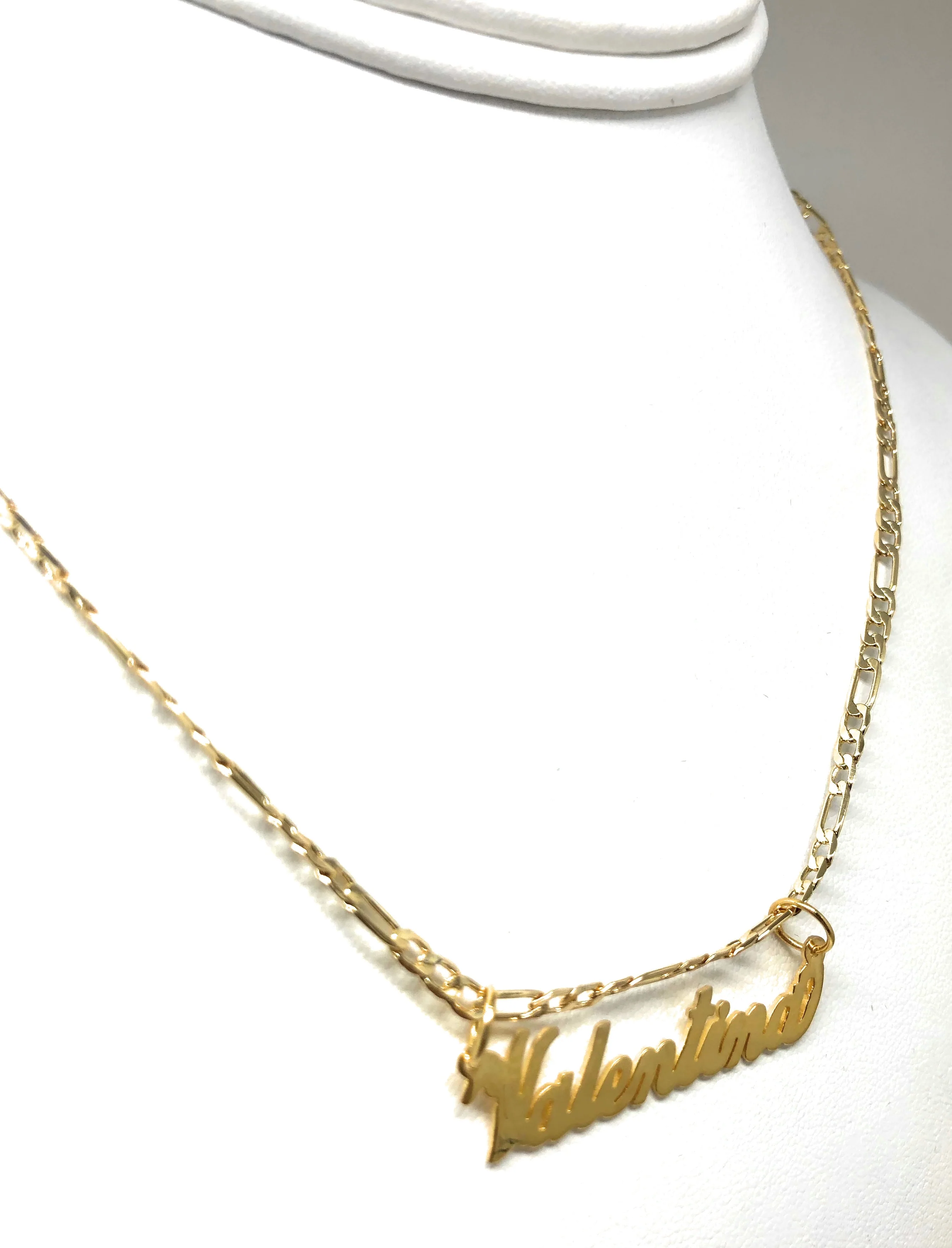 Gold Plated Silver CUSTOMIZED CURSIVE Nameplate Necklace With Chain - Image 5