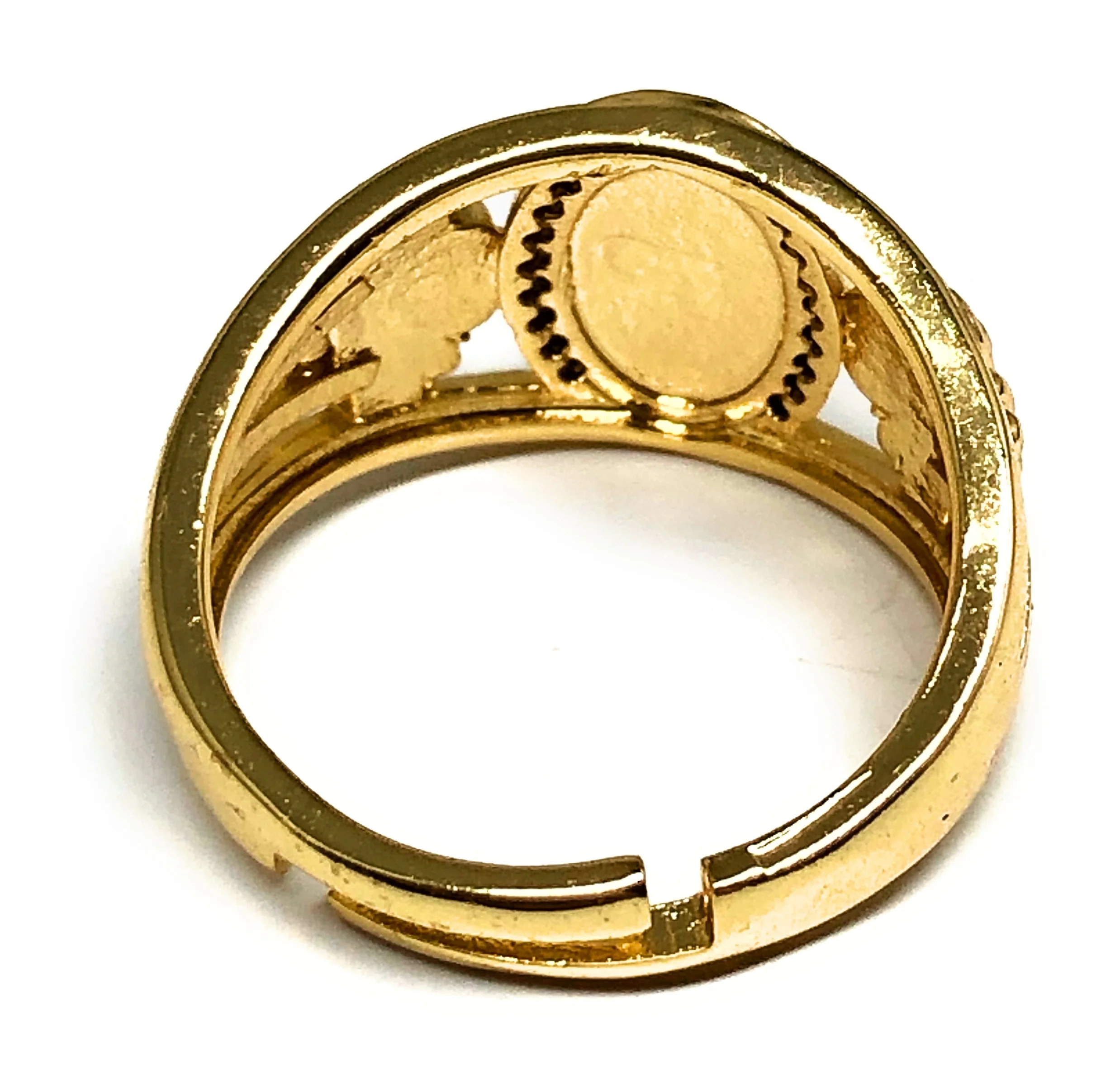 Gold Plated Virgin Mary Adjustable Ring Virgen De Guadalupe Anillo - Image 3