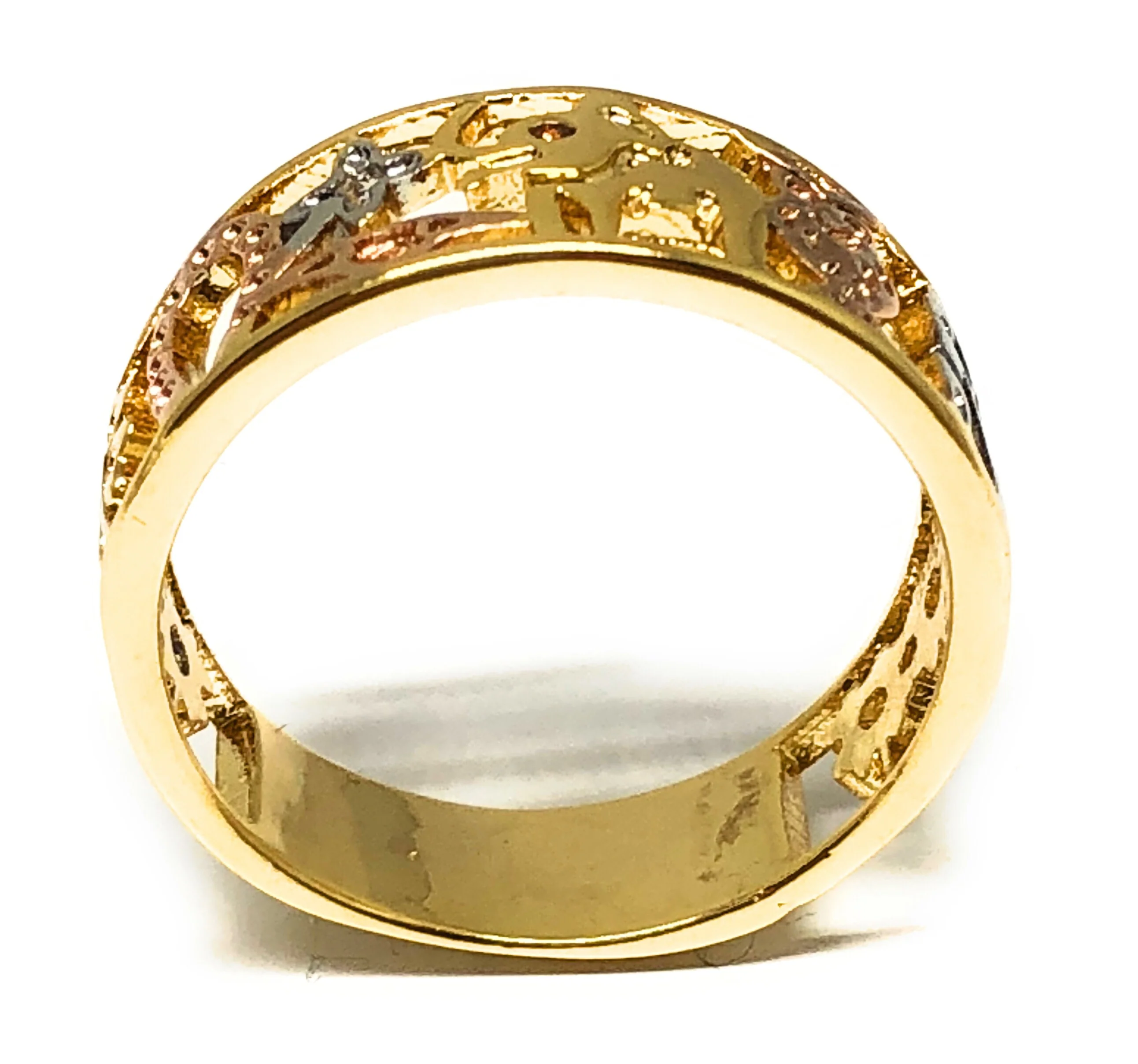 Gold Plated Women’s Lucky Charm Symbols Ring Anillo de Suerte - Image 6