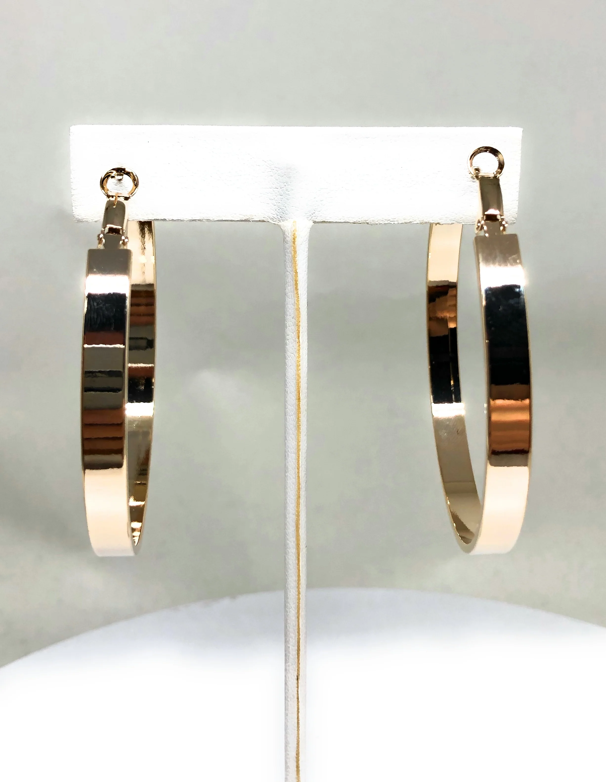 Gold Plated Yellow Double Hoop Earrings CZ Stones Aretes Arracadas - Image 6
