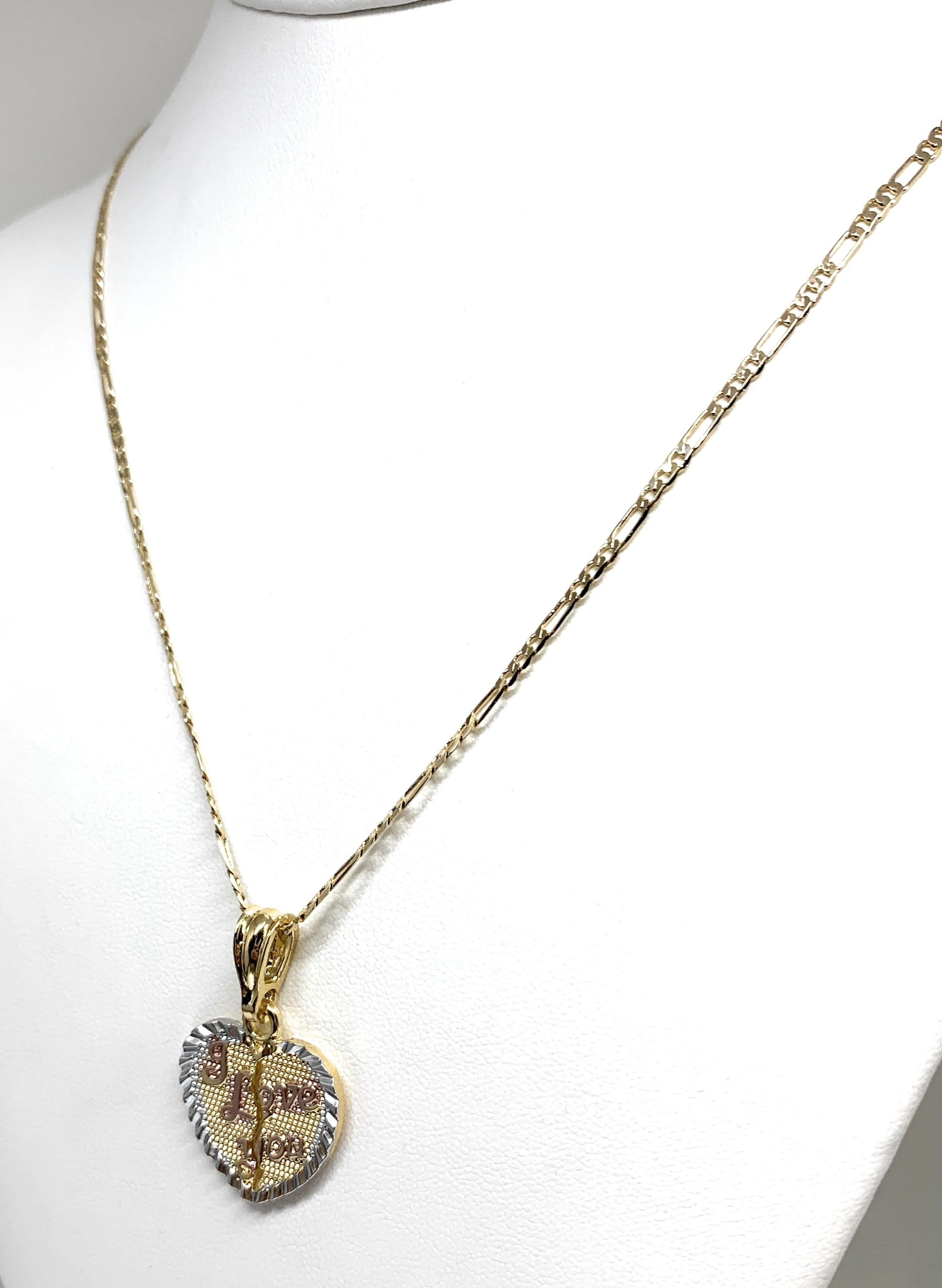 Gold Plated Yellow "I Love You" Heart Pendant Necklace 24" - Image 6