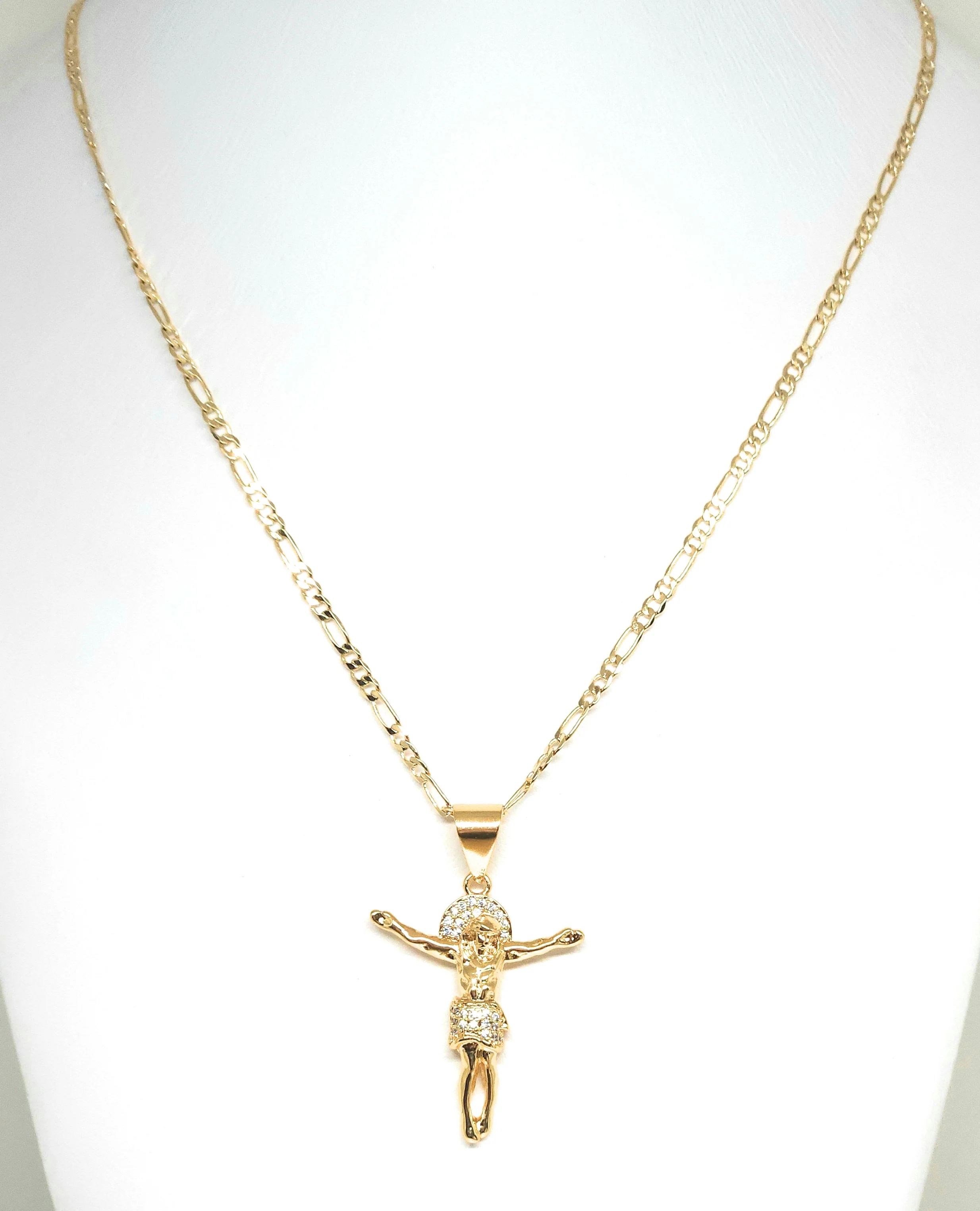 Gold Plated Iced Out CZ 100 DOLLAR SIGN Pendant 24" FIGARO Chain - Image 4