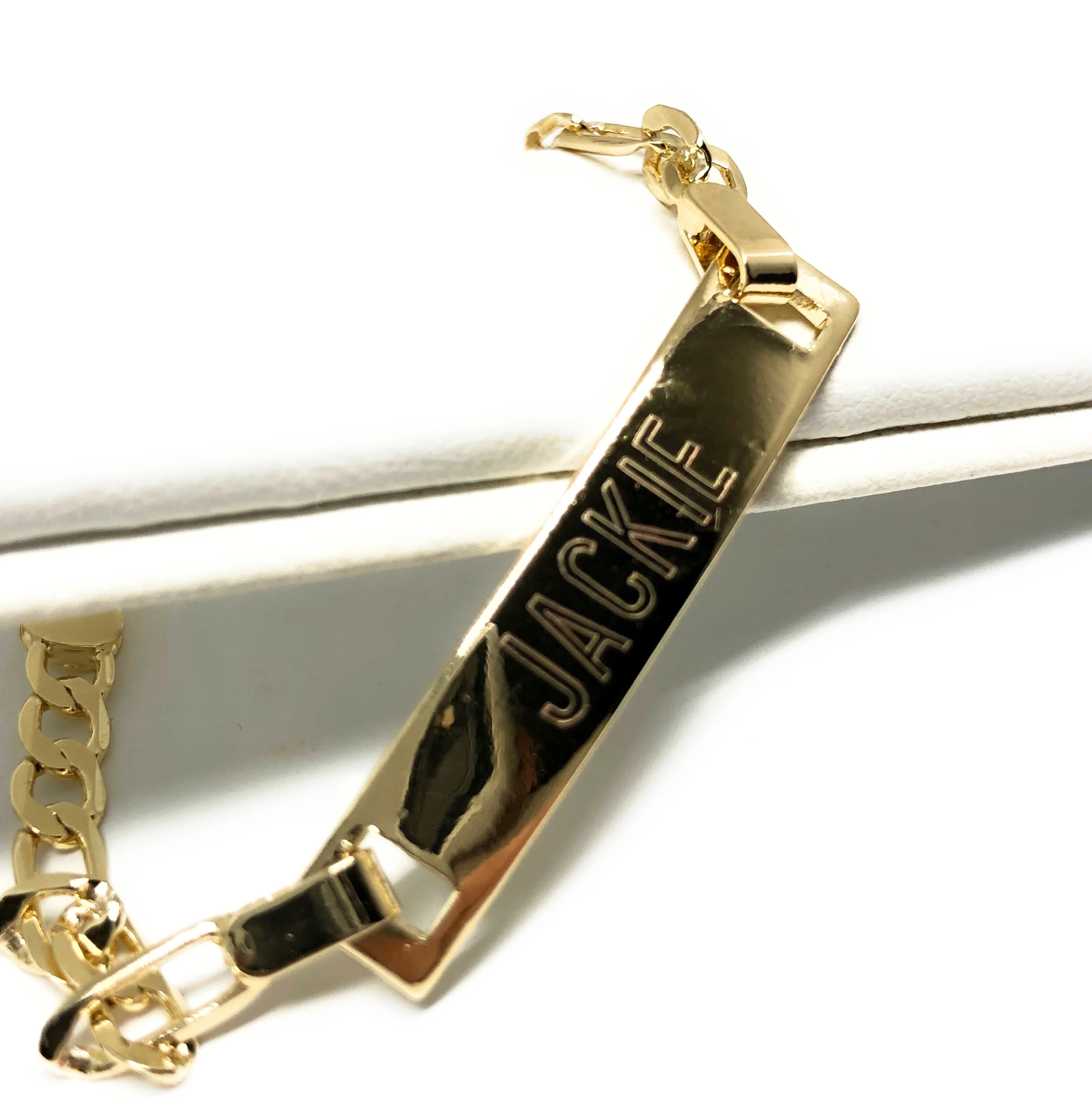 Kids’s Ages 1-6 Gold Plated ID Cuban Link Bracelet 5.5” 3mm Width Esclava - Image 6