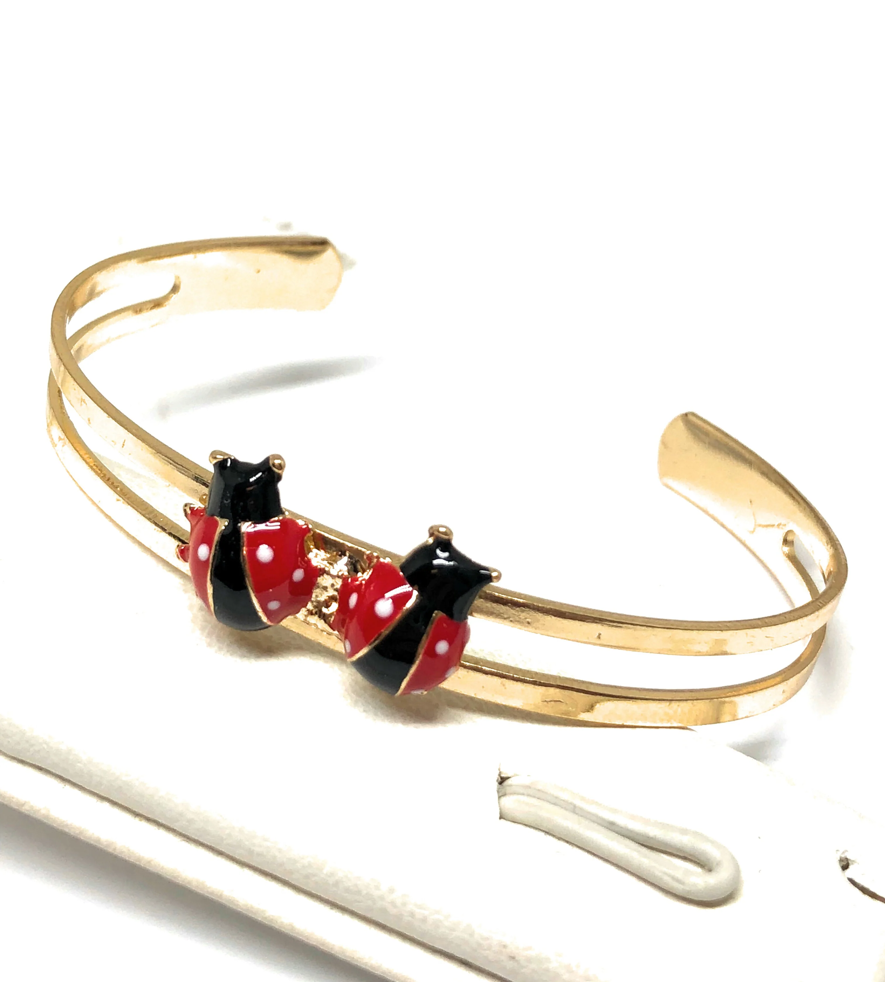 Kids’s Ages 3-8 Gold Plated Ladybug Set | Earrings, Ring, Bracelet, Necklace - Image 5